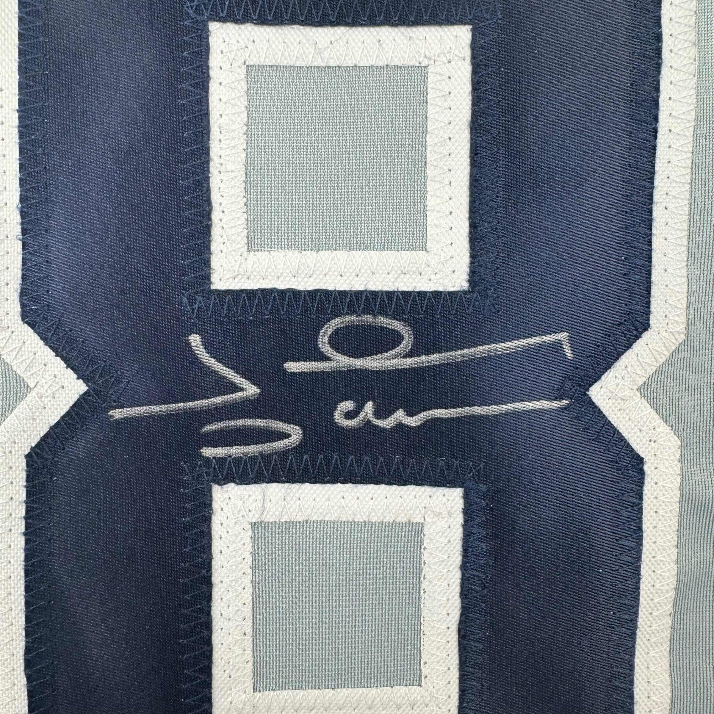 Autographed/Signed Johnny Damon New York Grey Baseball Jersey Beckett BAS COA - Image 3