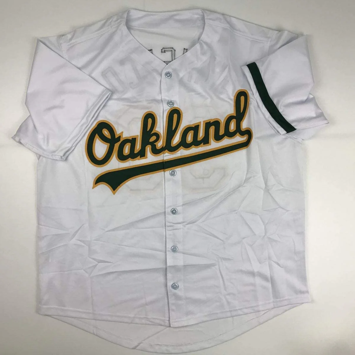 Autographed/Signed Jose Canseco Oakland White Baseball Jersey JSA COA - Image 4