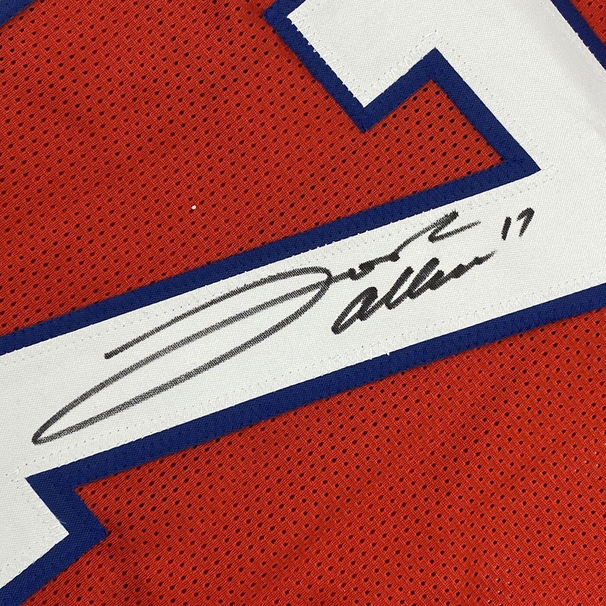 Autographed/Signed Josh Allen Buffalo Red Football Jersey Beckett BAS COA - Image 3