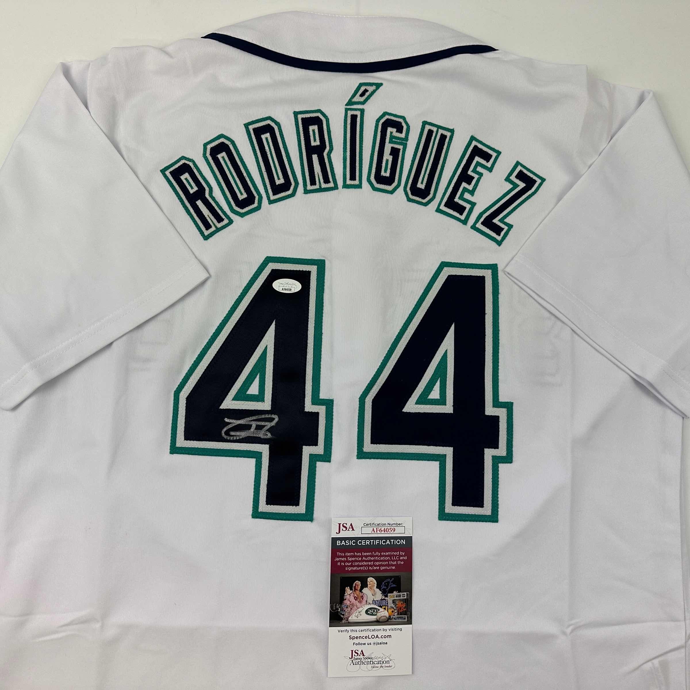 Autographed/Signed Julio Rodriguez Seattle White Baseball Jersey JSA COA - Image 2
