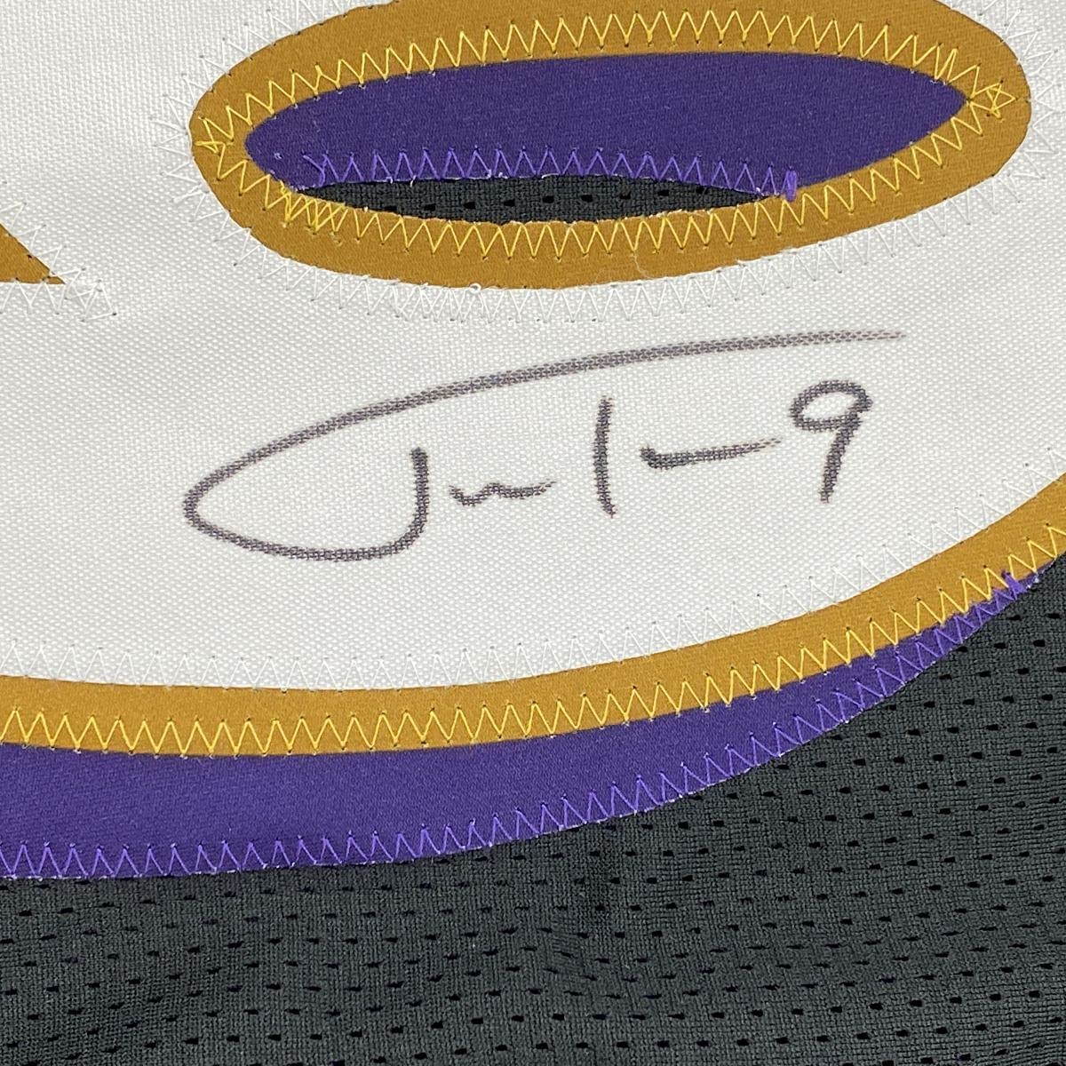 Autographed/Signed Justin Tucker Baltimore Black Football Jersey JSA COA - Image 3
