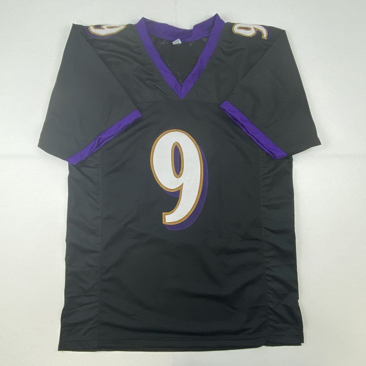 Autographed/Signed Justin Tucker Baltimore Black Football Jersey JSA COA - Image 4
