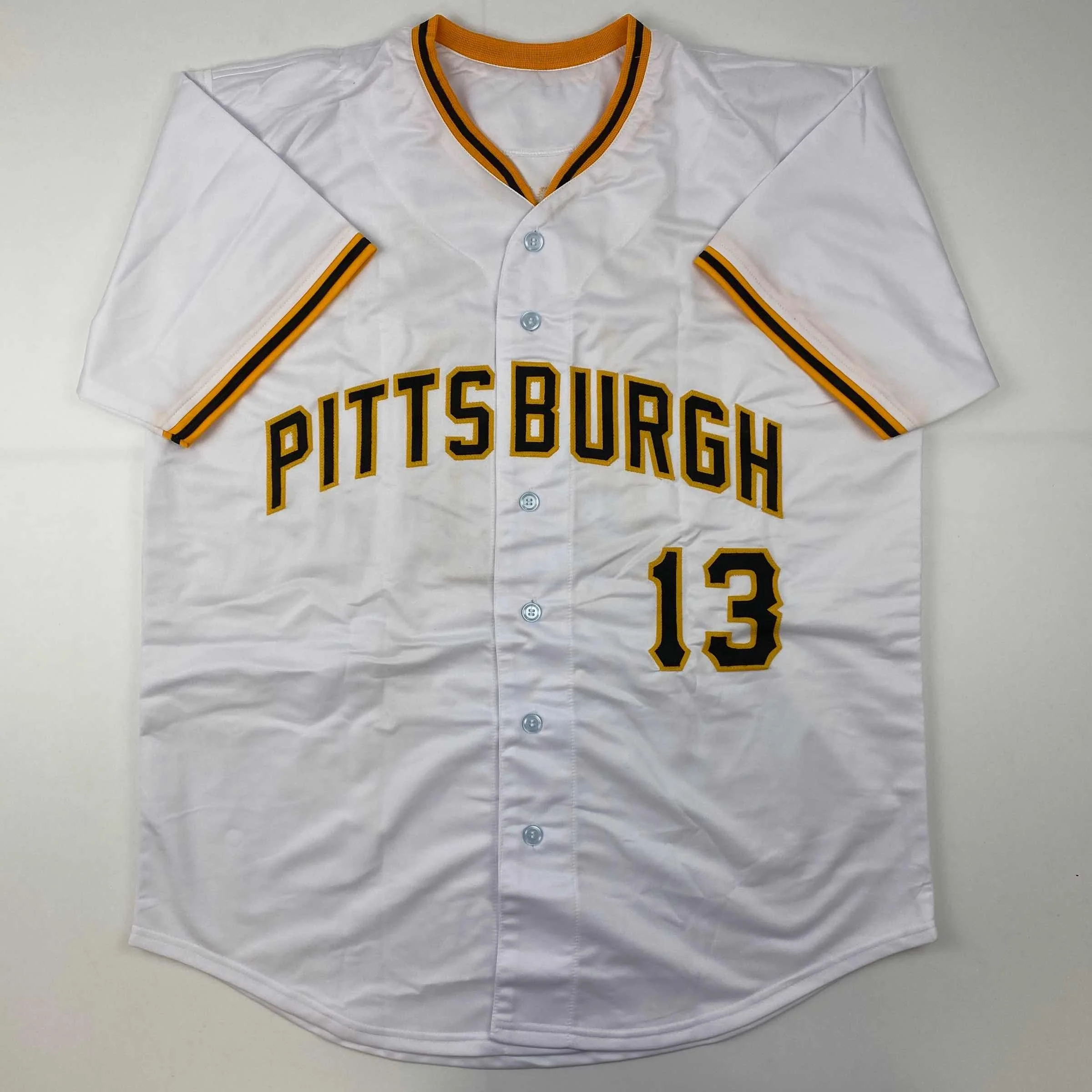 Autographed/Signed Ke'Bryan Hayes Pittsburgh White Baseball Jersey Beckett BAS COA - Image 4