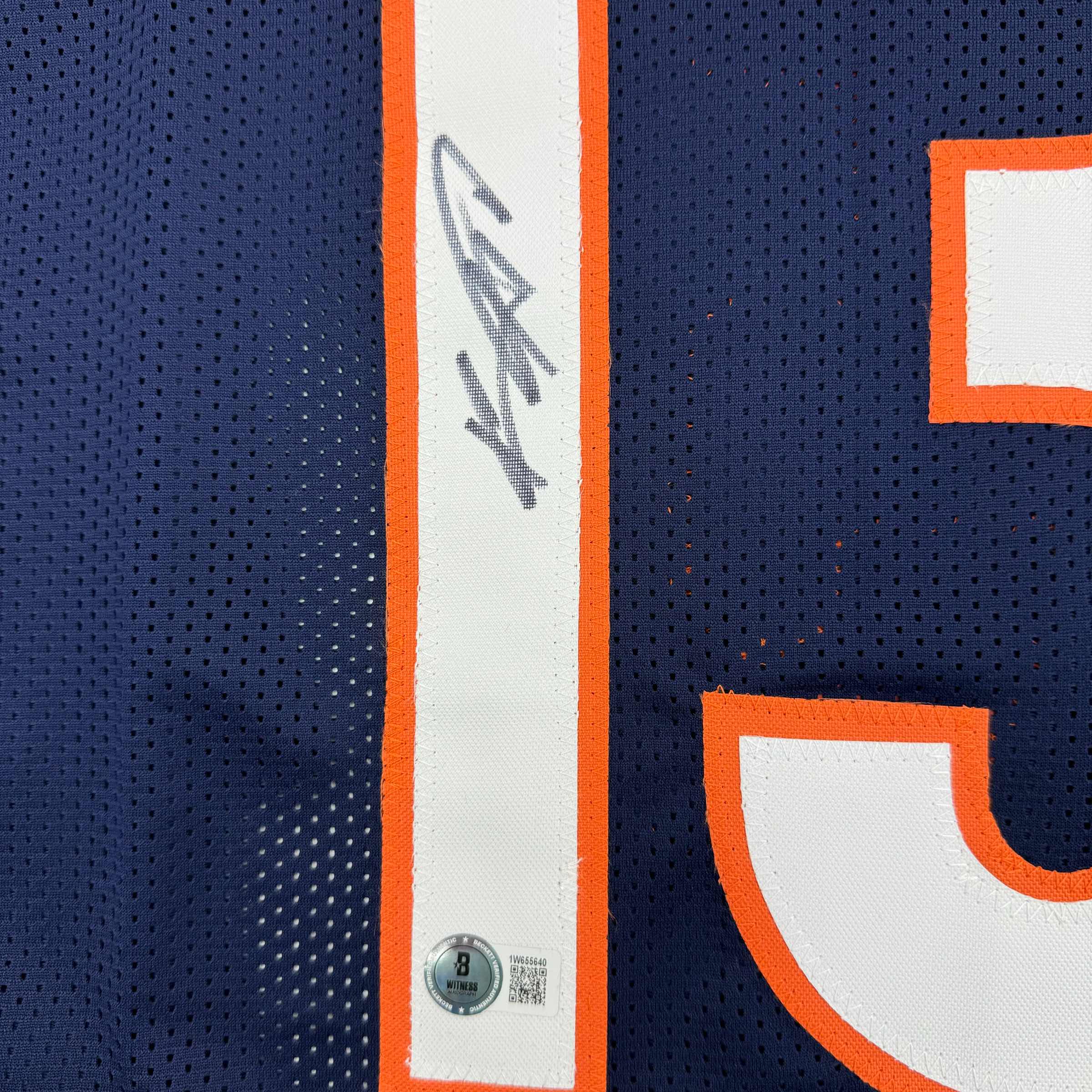Autographed/Signed Keenan Allen Chicago Blue Football Jersey Beckett BAS COA - Image 3