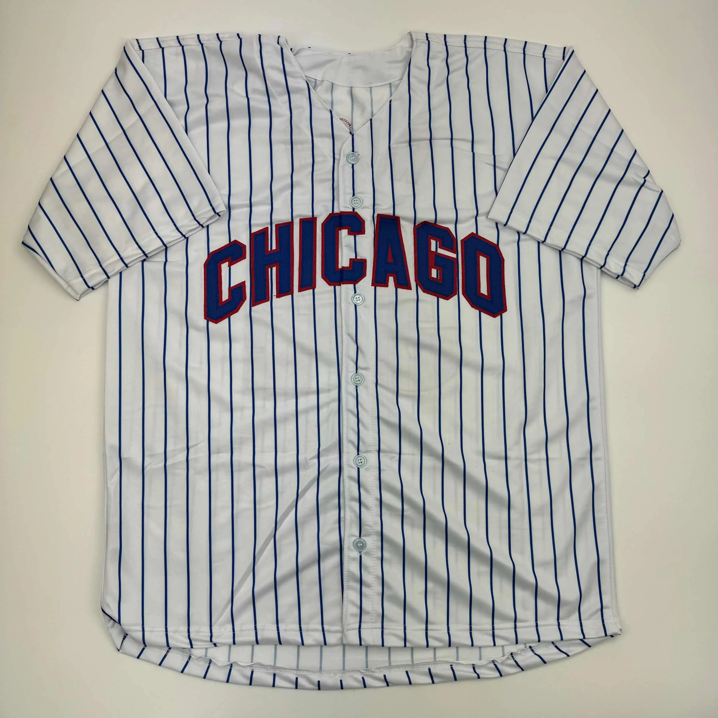 Autographed/Signed Kerry Wood 98 ROY Chicago Pinstripe Baseball Jersey Beckett BAS COA - Image 4