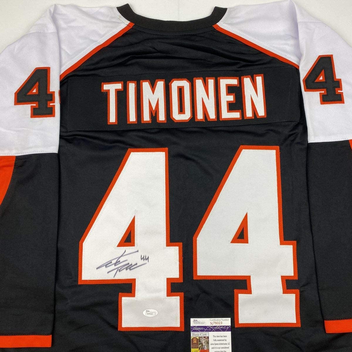 Autographed/Signed Kimmo Timonen Philadelphia Black Hockey Jersey JSA COA - Image 2