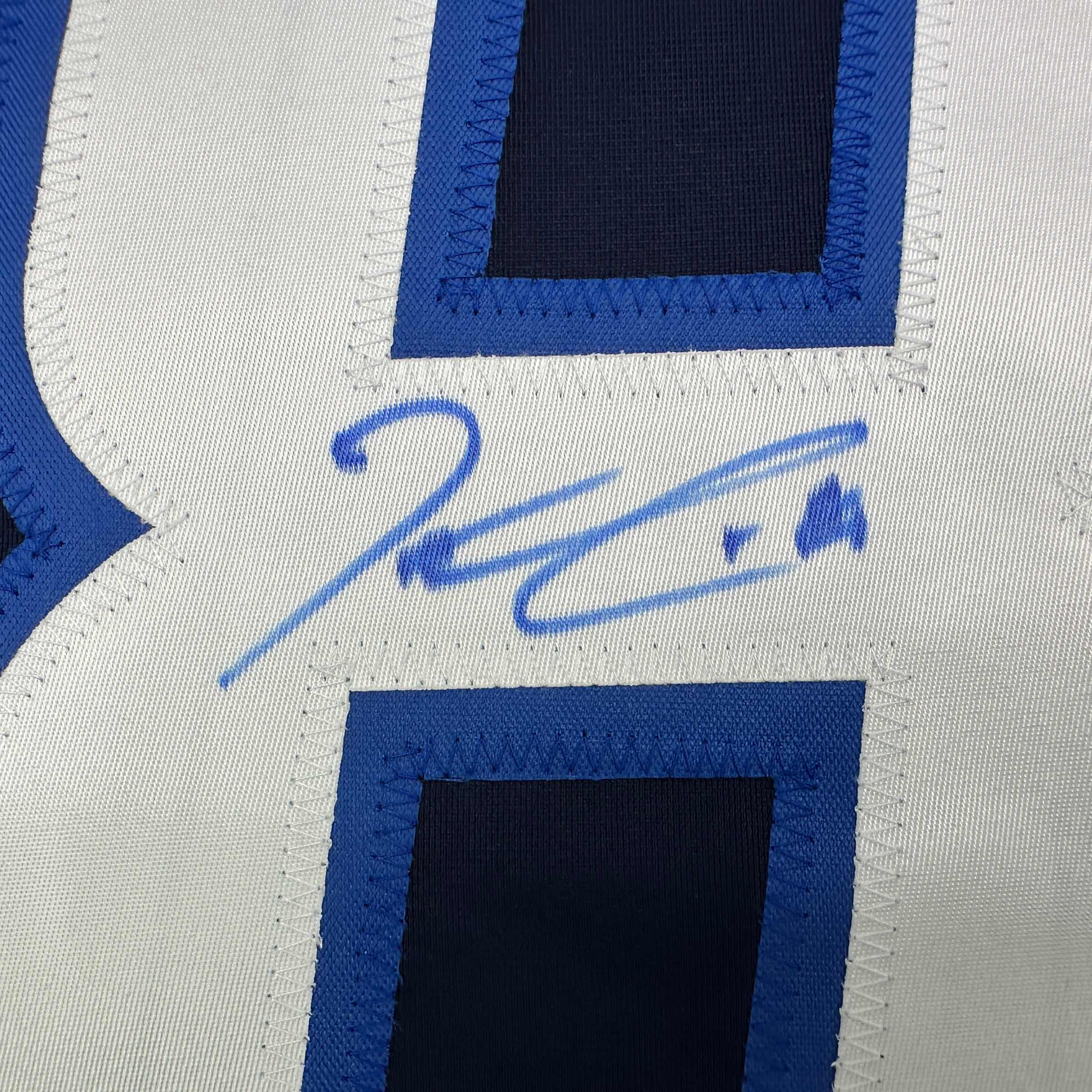 Autographed/Signed Kyle Connor Winnipeg Blue Hockey Jersey JSA COA - Image 3
