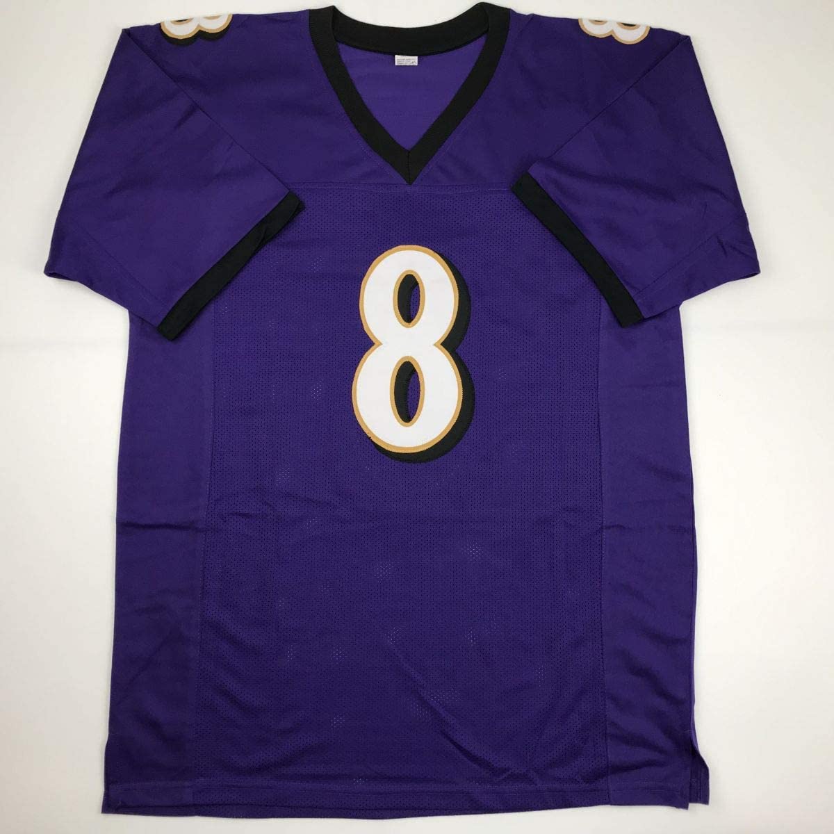 Autographed/Signed Lamar Jackson Baltimore Purple Football Jersey JSA COA - Image 4
