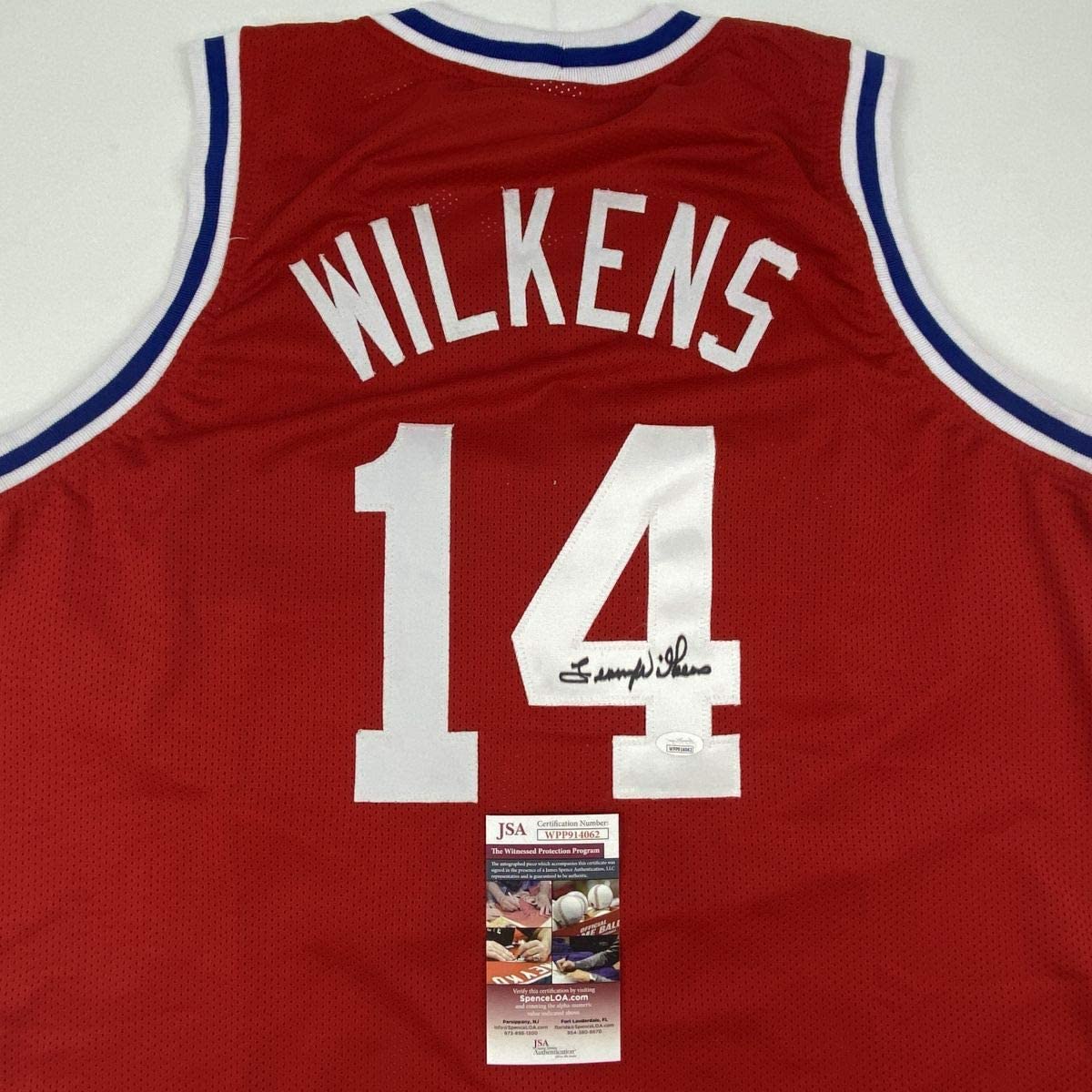 Autographed/Signed Lenny Wilkens St. Louis Red Basketball Jersey JSA COA - Image 2