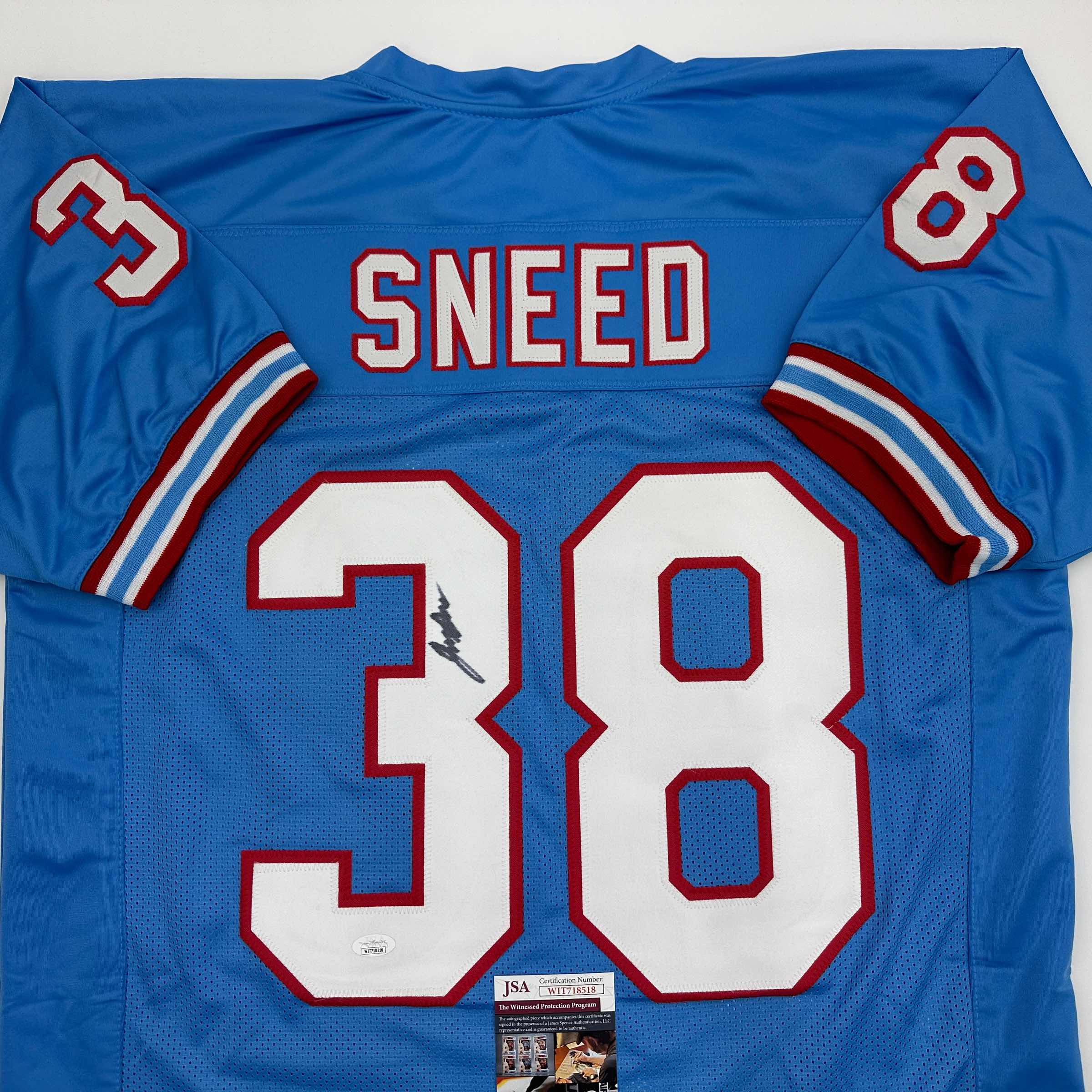 Autographed/Signed L'Jarius Sneed Tennessee Retro Blue Football Jersey JSA COA - Image 2