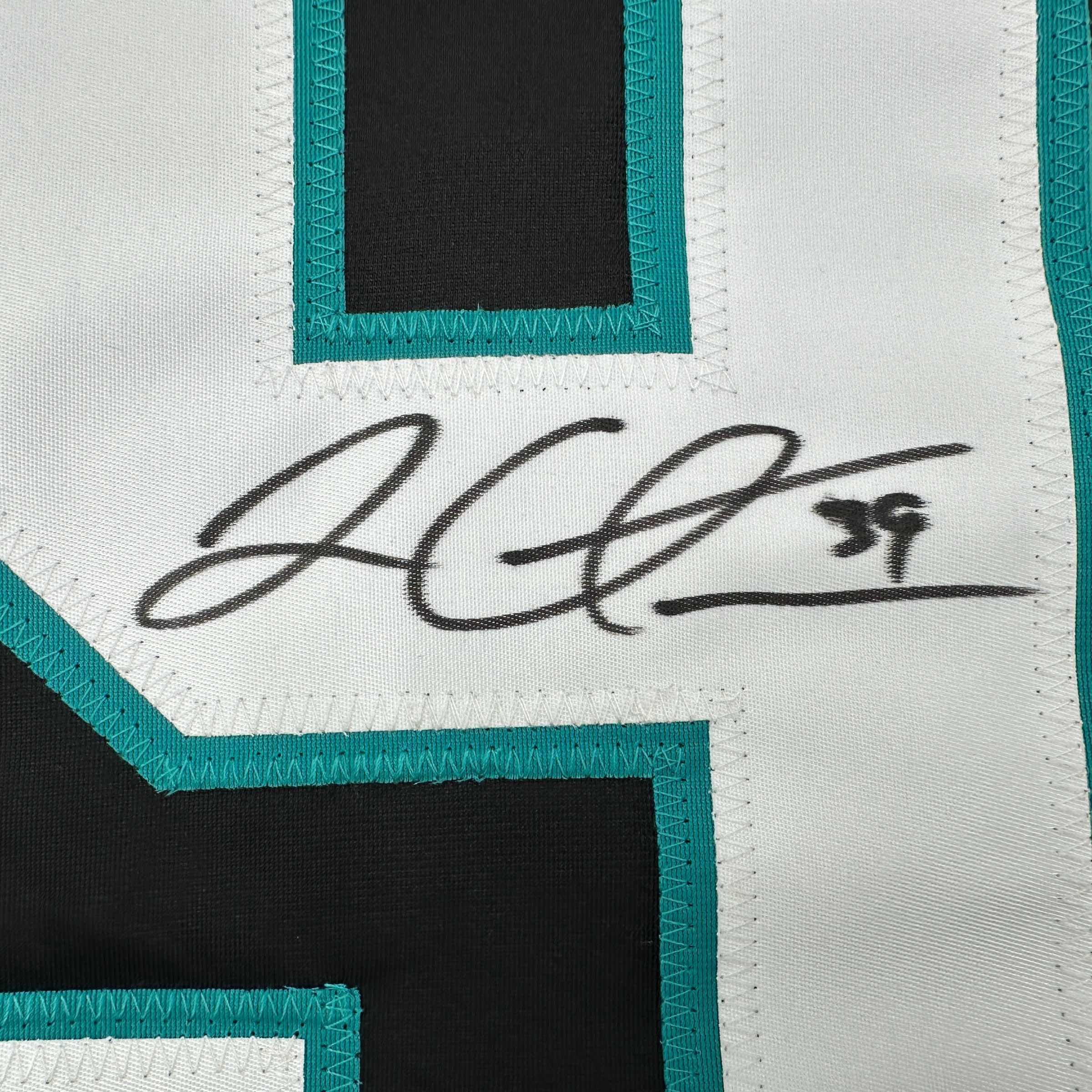 Autographed/Signed Logan Couture San Jose Black Hockey Jersey JSA COA - Image 3