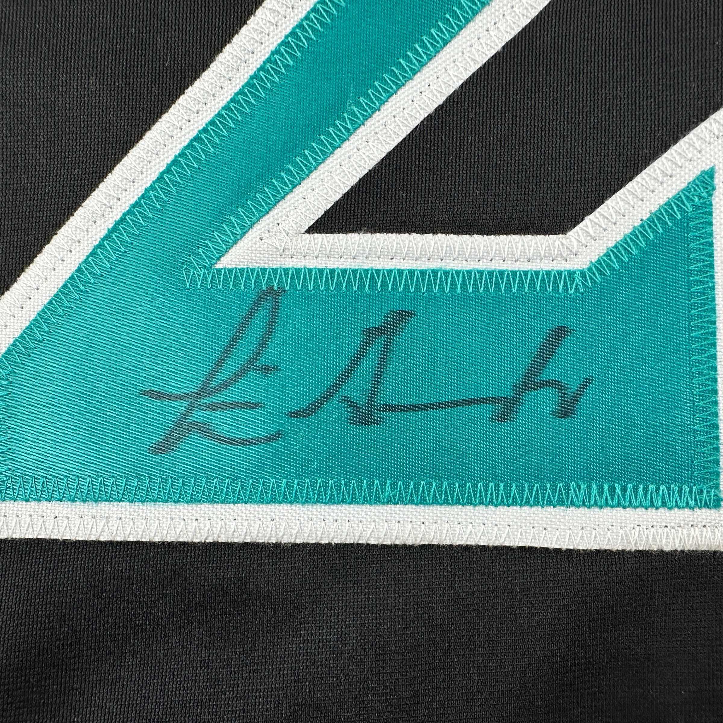 Autographed/Signed Luis Gonzalez Arizona Black Baseball Jersey JSA COA - Image 3