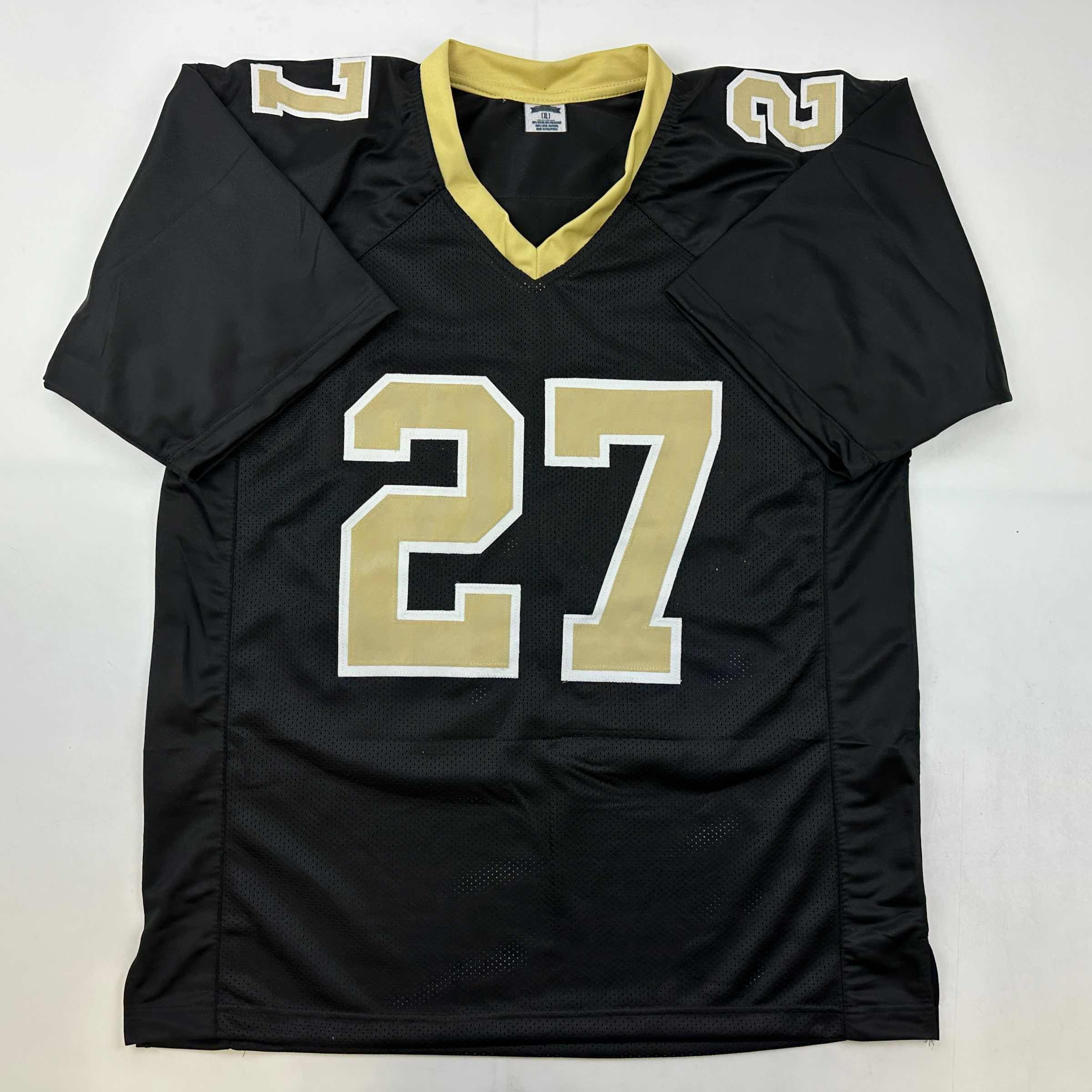 Autographed/Signed Malcolm Jenkins New Orleans Black Football Jersey Beckett BAS COA - Image 4