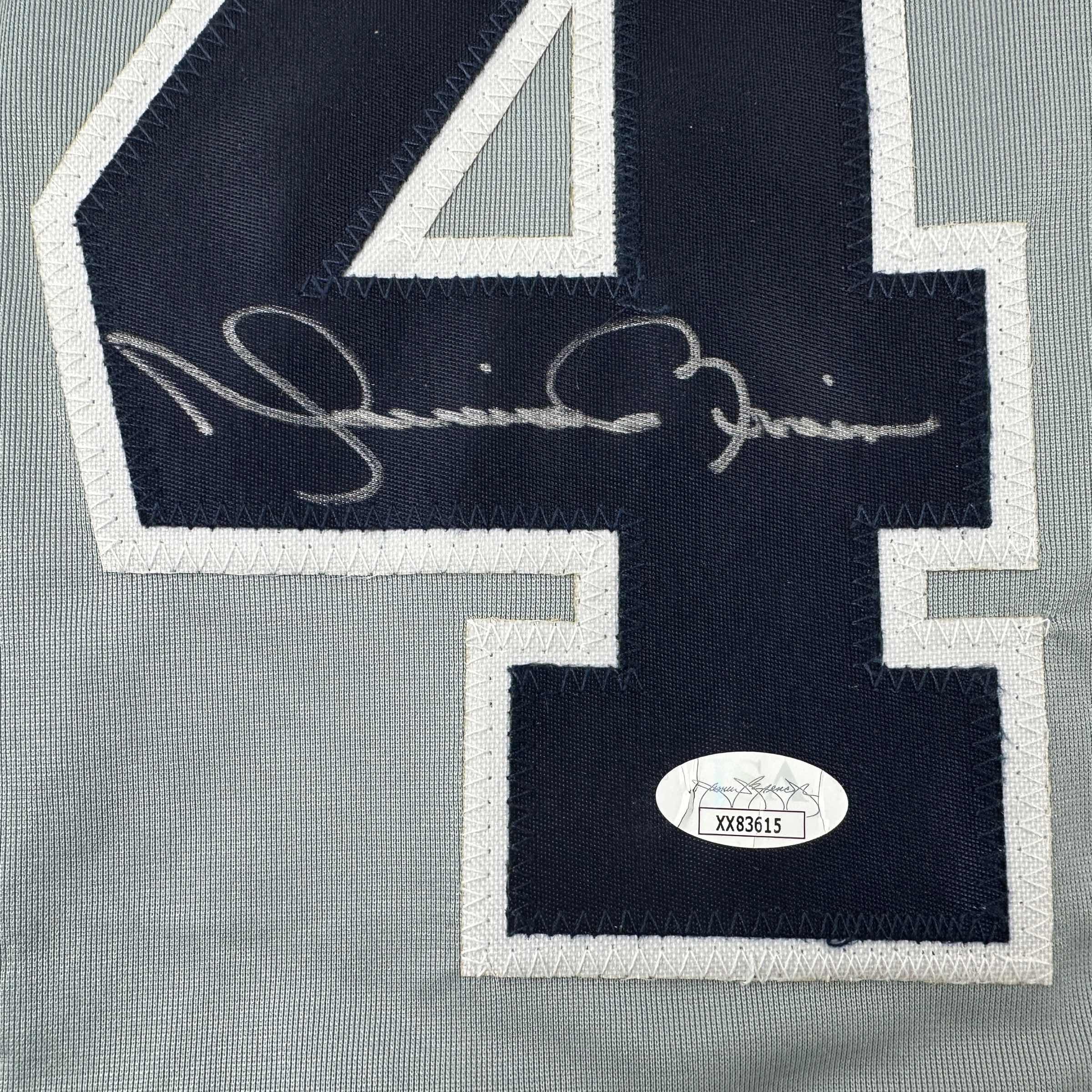Autographed/Signed Mariano Rivera New York Grey Baseball Jersey JSA COA/LOA - Image 4