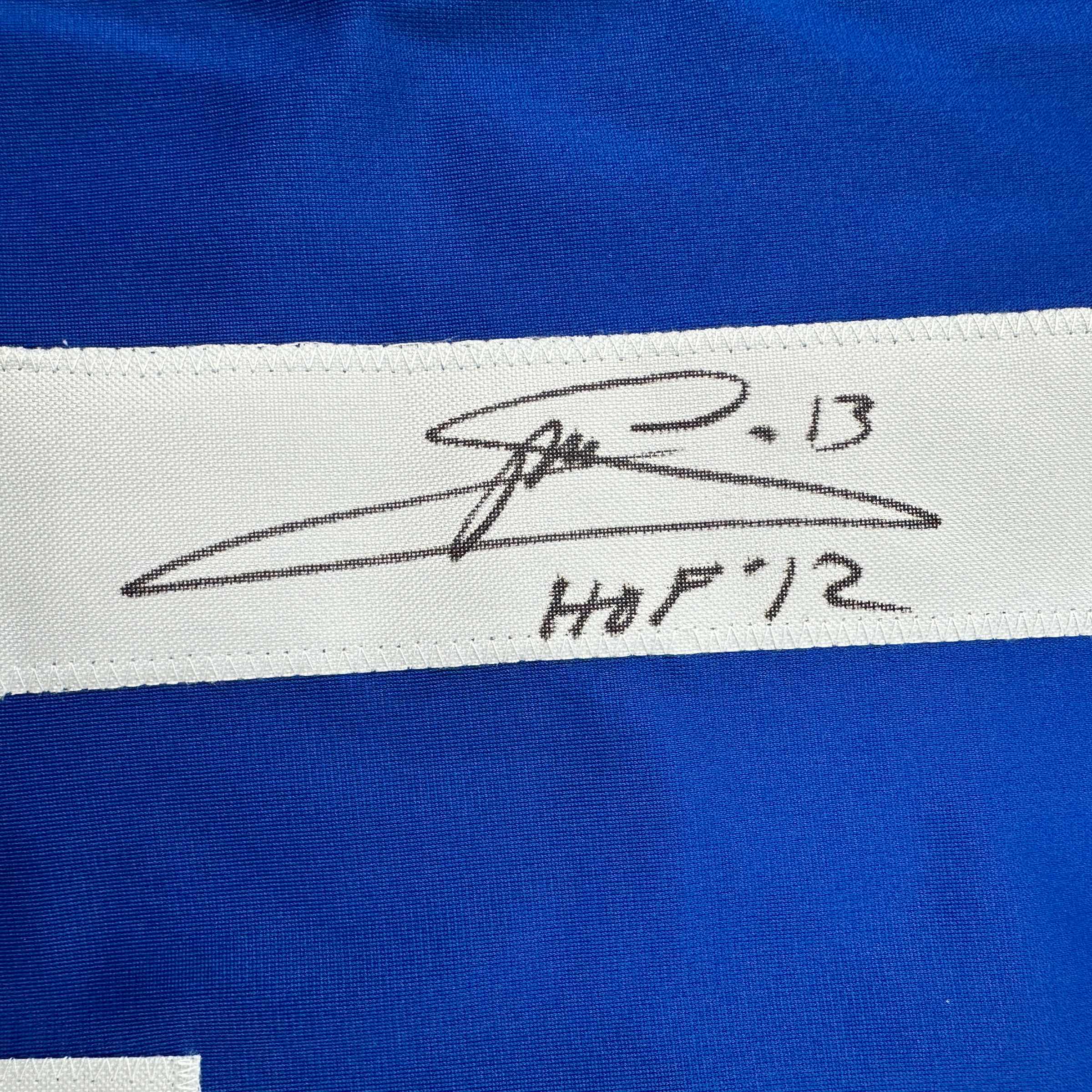 Autographed/Signed Mats Sundin HOF 12 Toronto Blue Hockey Jersey JSA COA - Image 3