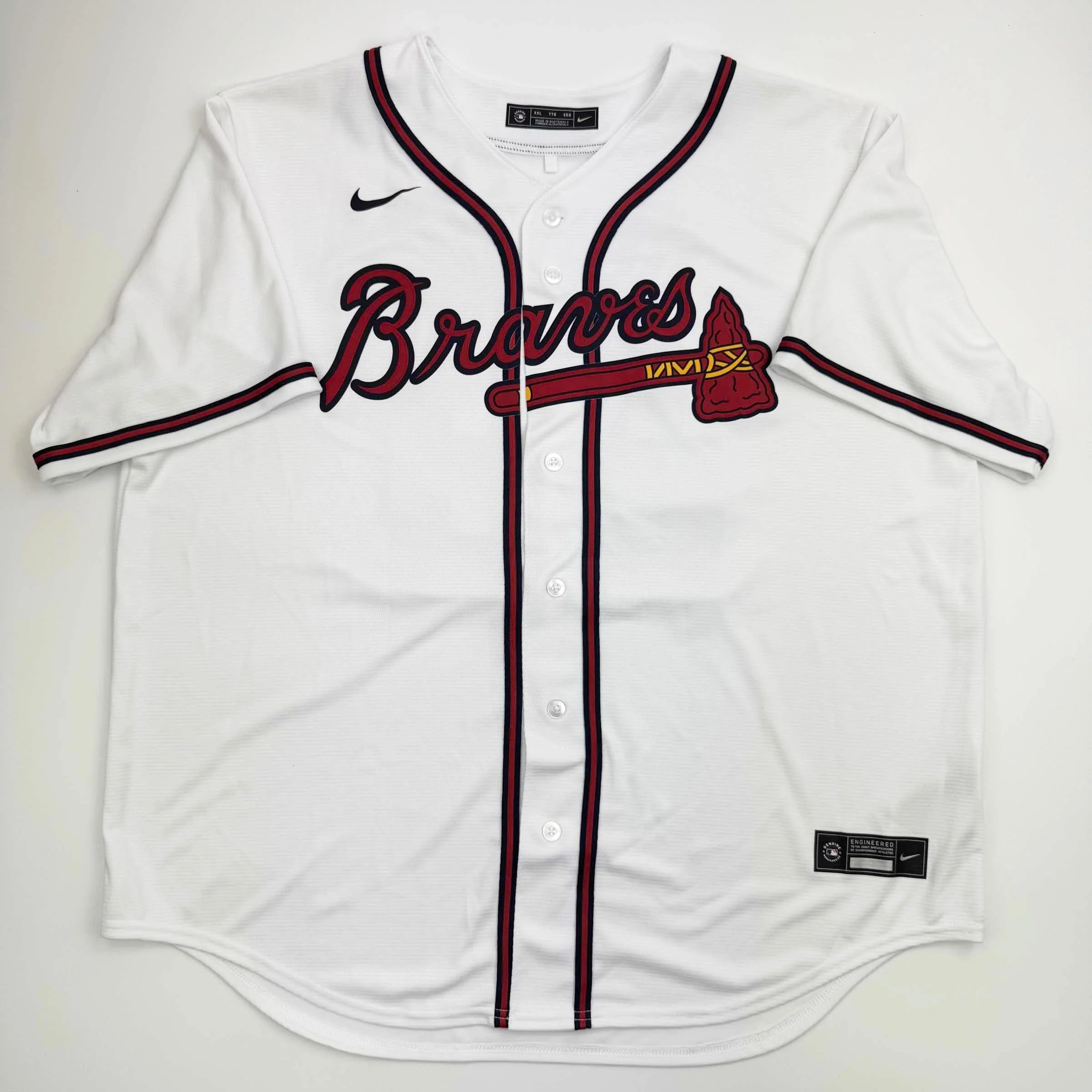 Autographed/Signed Matt Olson Atlanta Braves White Baseball Jersey Fanatics COA - Image 4