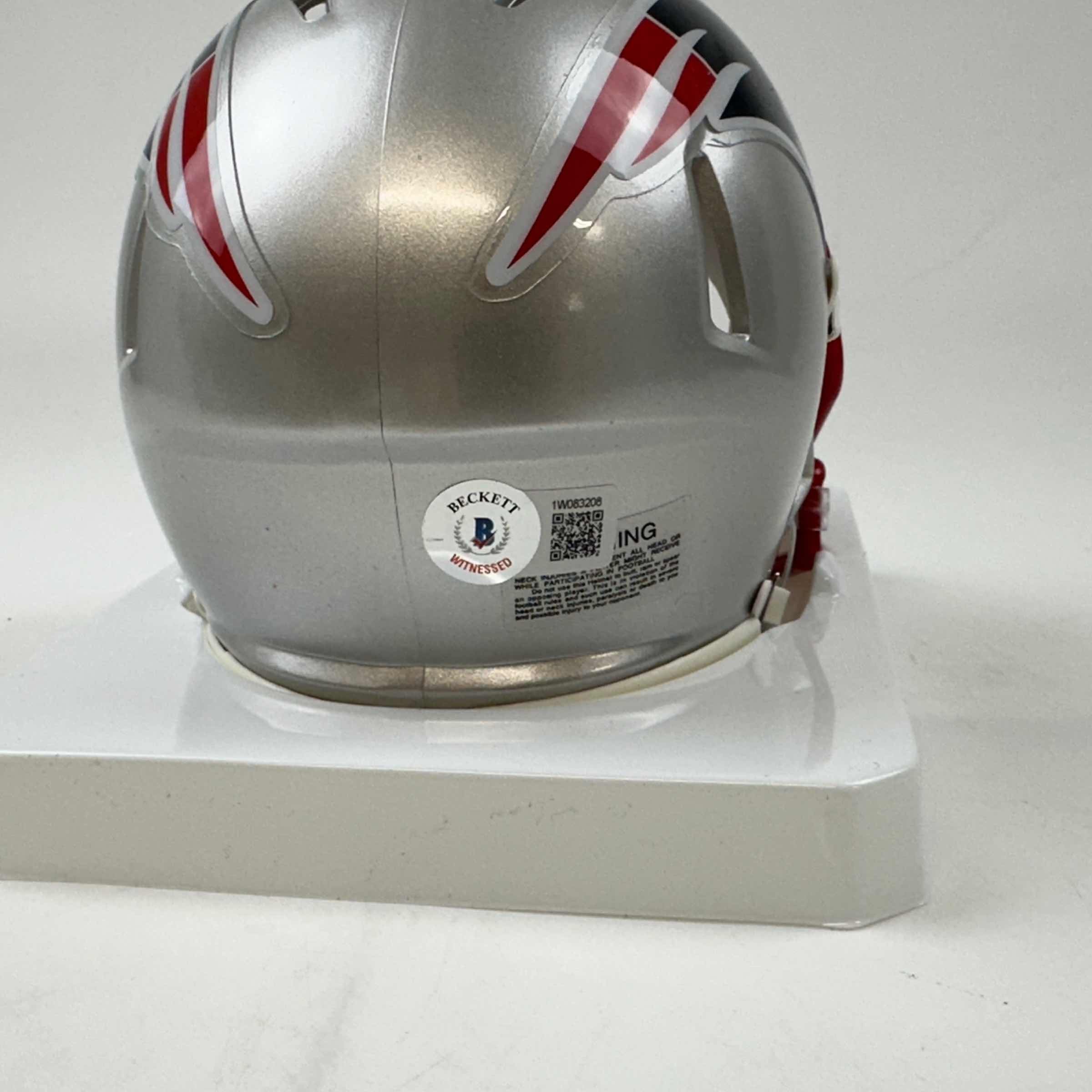 Autographed/Signed Matthew Slater New England Patriots Mini Football Helmet Beckett BAS COA - Image 2