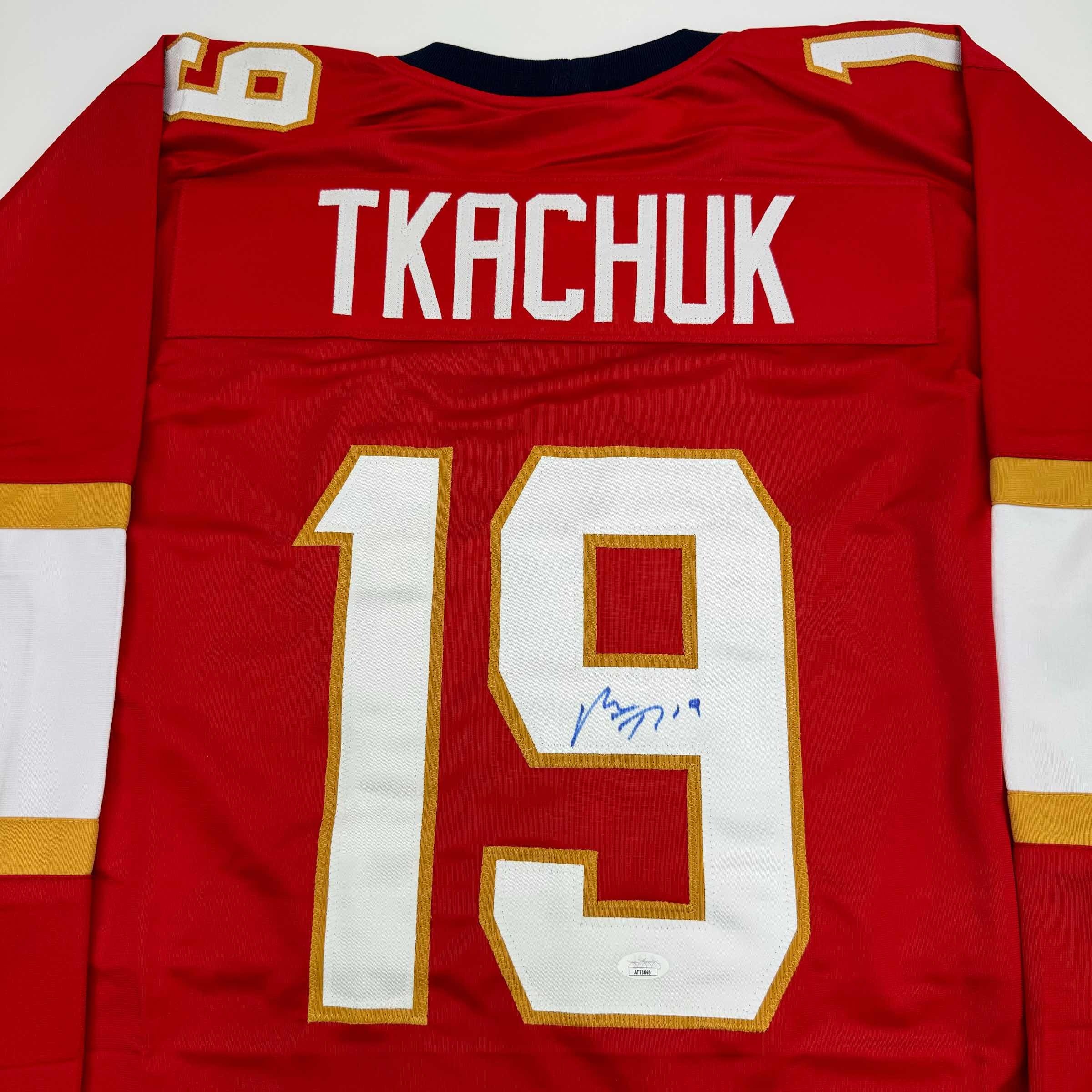 Autographed/Signed Matthew Tkachuk Florida Red Hockey Jersey JSA COA - Image 2