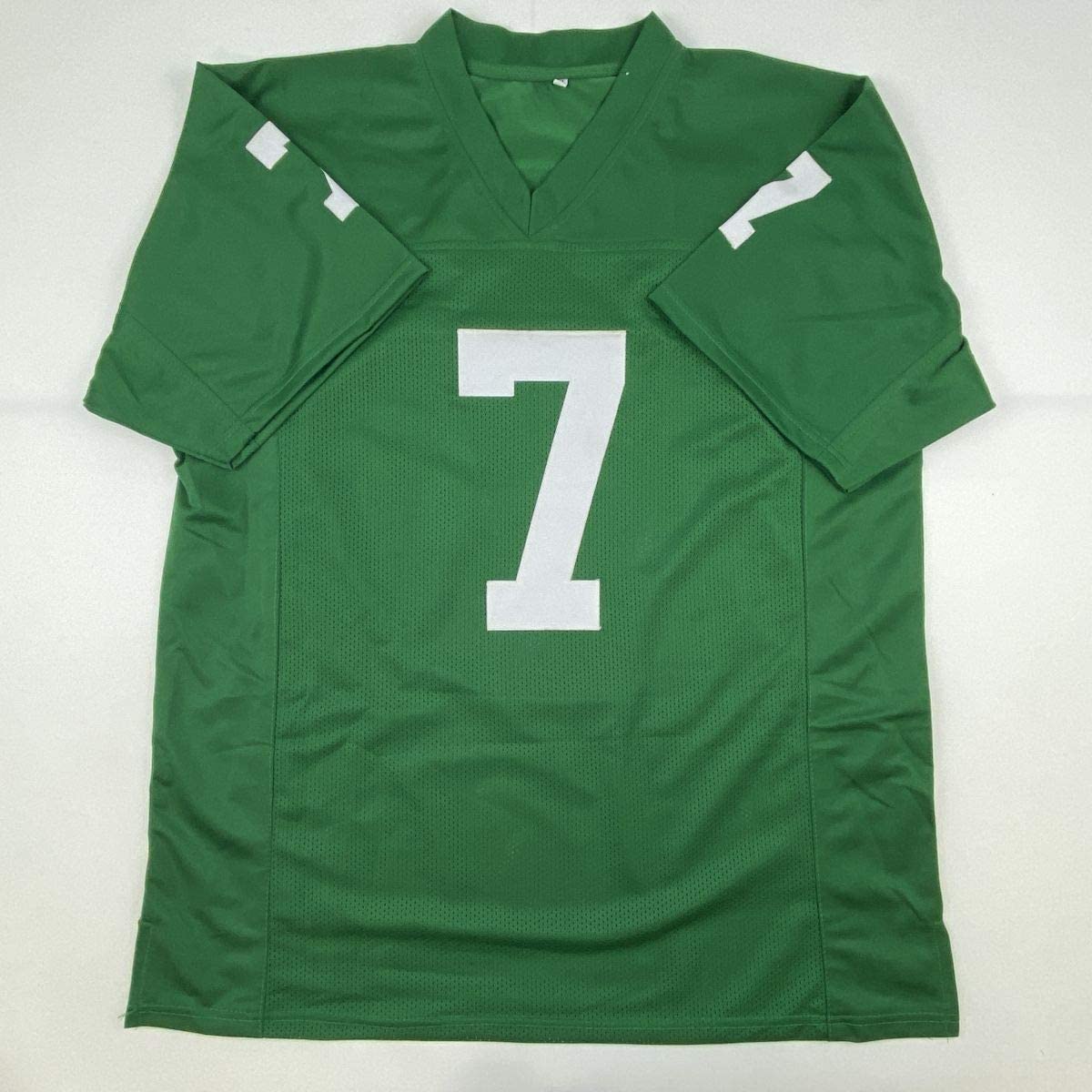 Autographed/Signed Michael Mike Vick Philadelphia Kelly Green Football Jersey Beckett BAS COA - Image 4