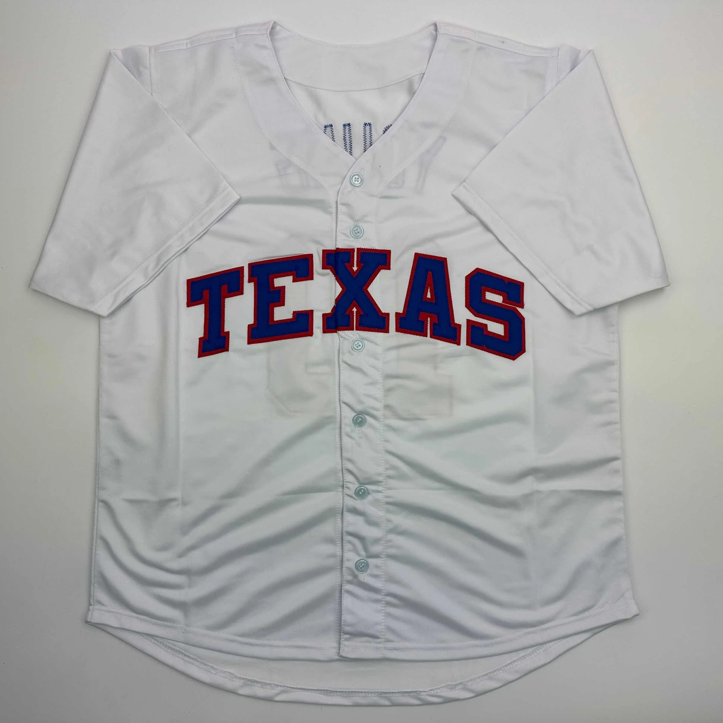 Autographed/Signed Michael Young Texas White Baseball Jersey JSA COA - Image 4