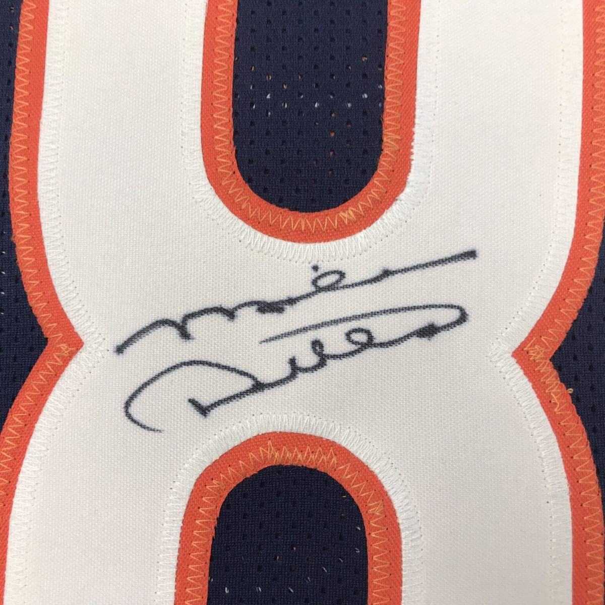 Autographed/Signed Mike Ditka Chicago Blue Football Jersey JSA COA - Image 3