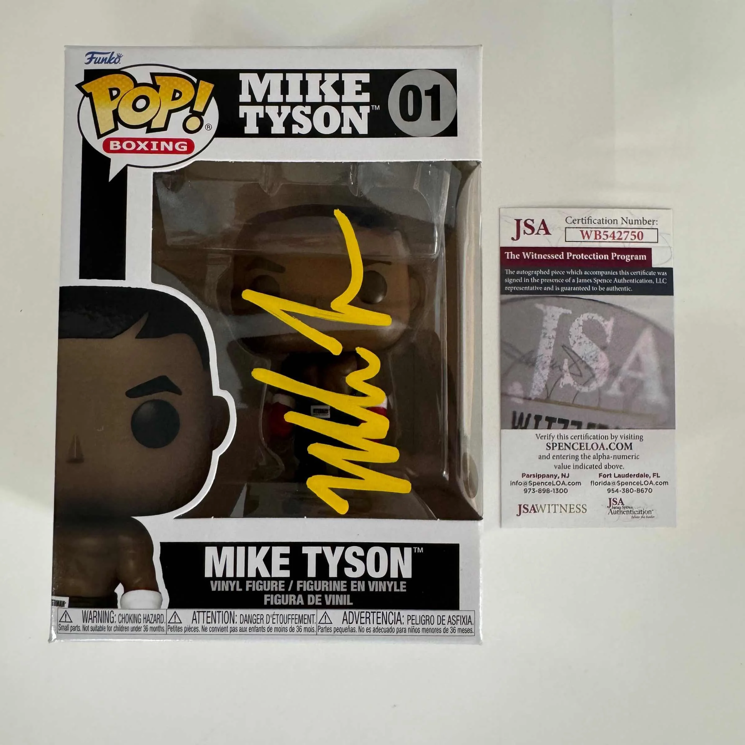 Autographed/Signed Mike Tyson Funko Pop Boxing #01 Figurine JSA COA - Image 3