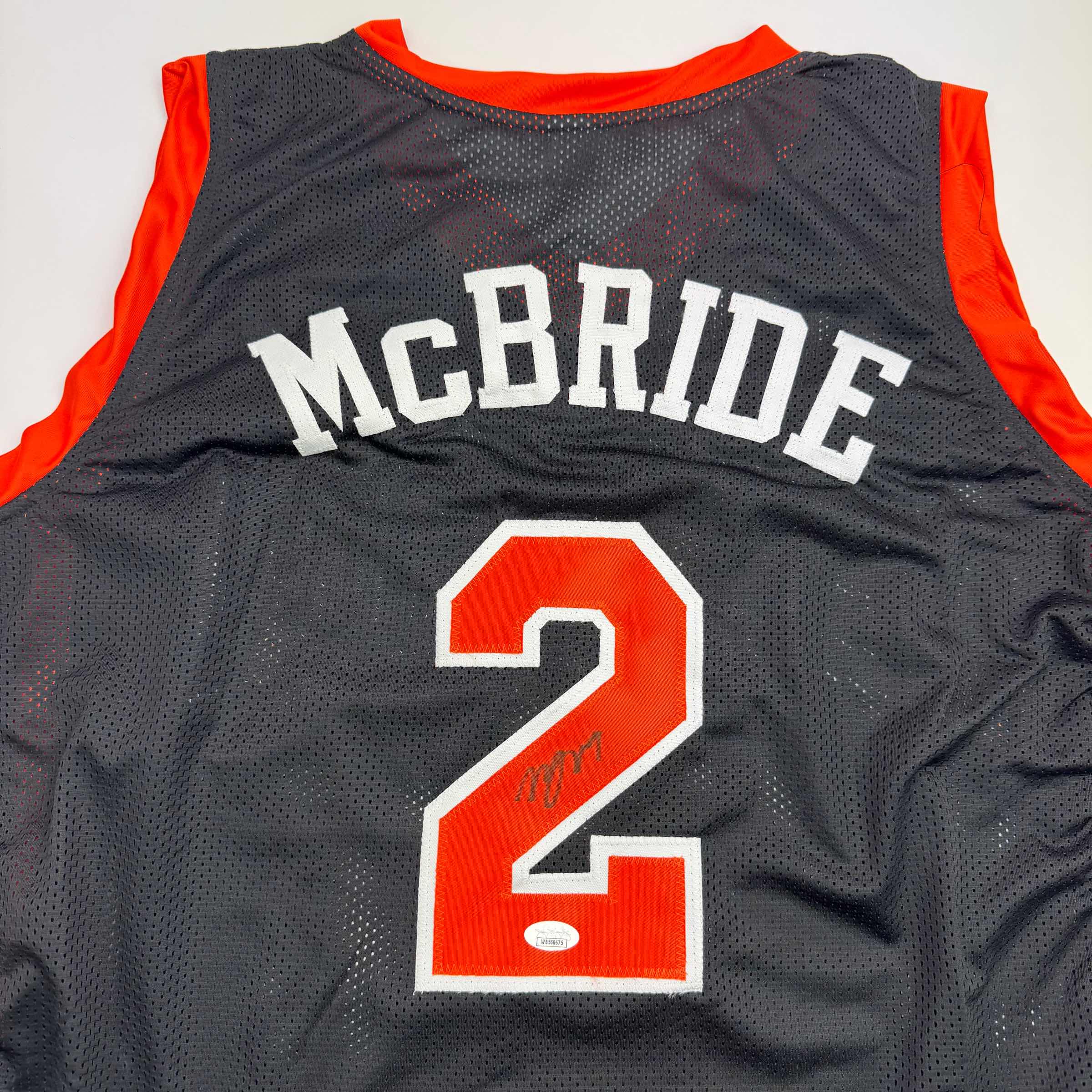 Autographed/Signed Miles Deuce McBride New York Black Basketball Jersey JSA COA - Image 2