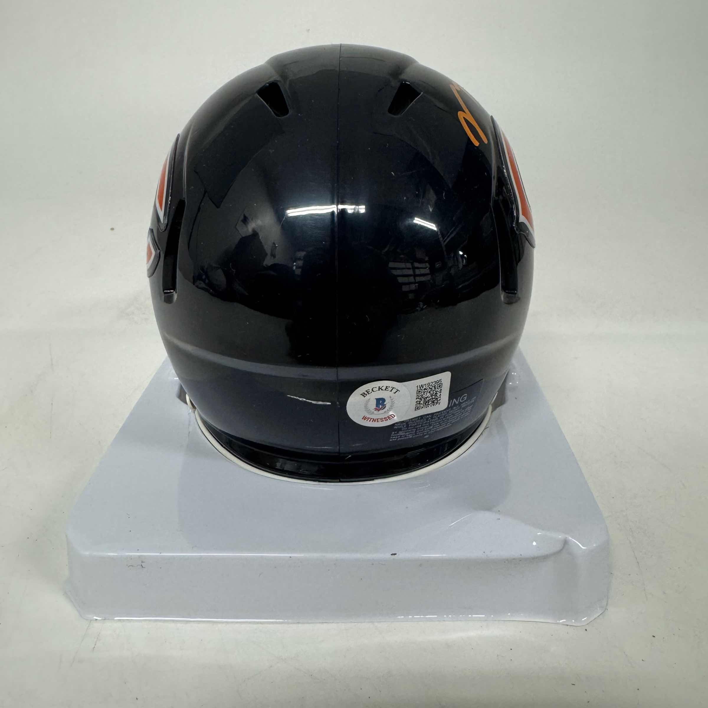 Autographed/Signed Montez Sweat Chicago Bears Mini Football Helmet Beckett BAS COA - Image 2