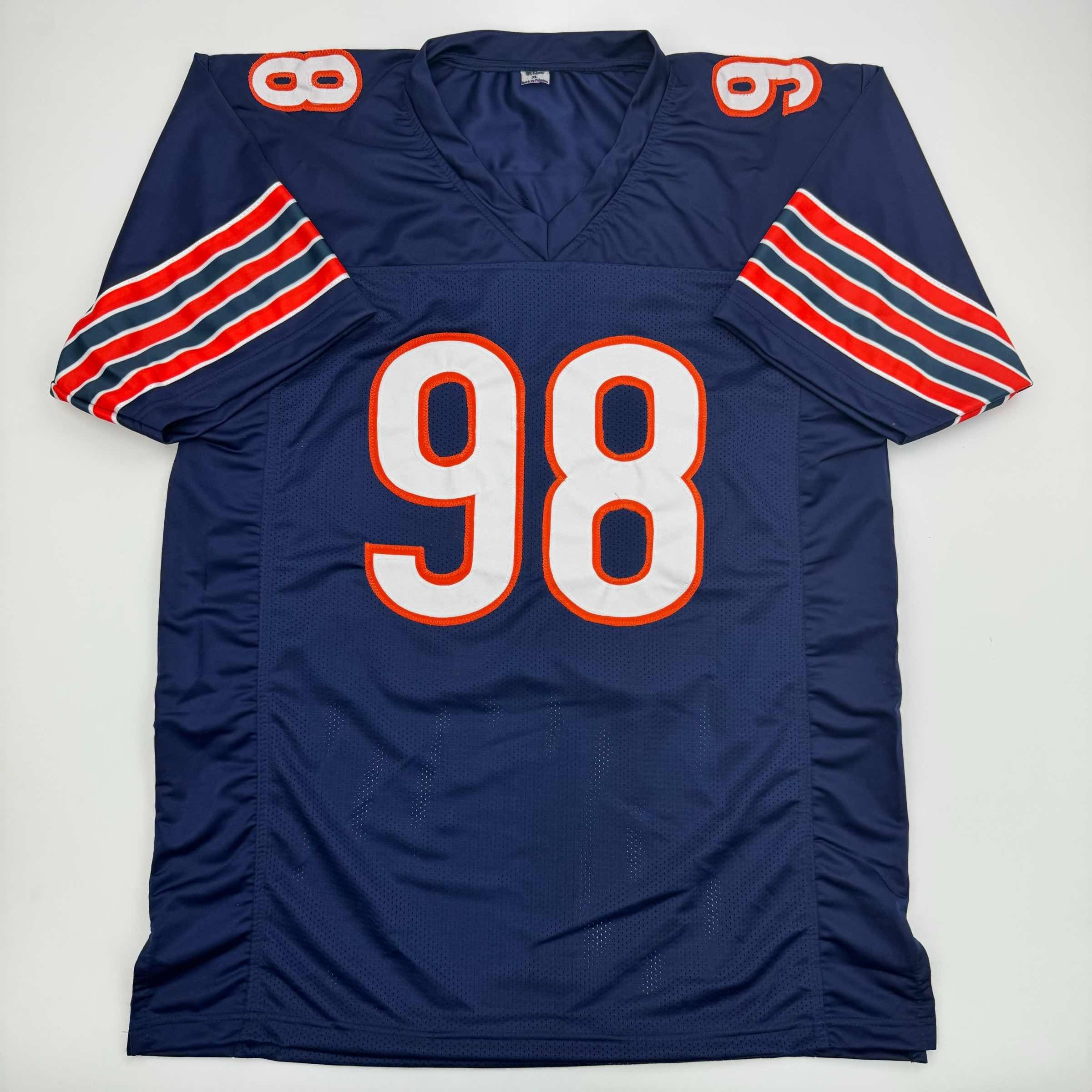 Autographed/Signed Montez Sweat Tez Effect Chicago Blue Football Jersey PSA COA - Image 4