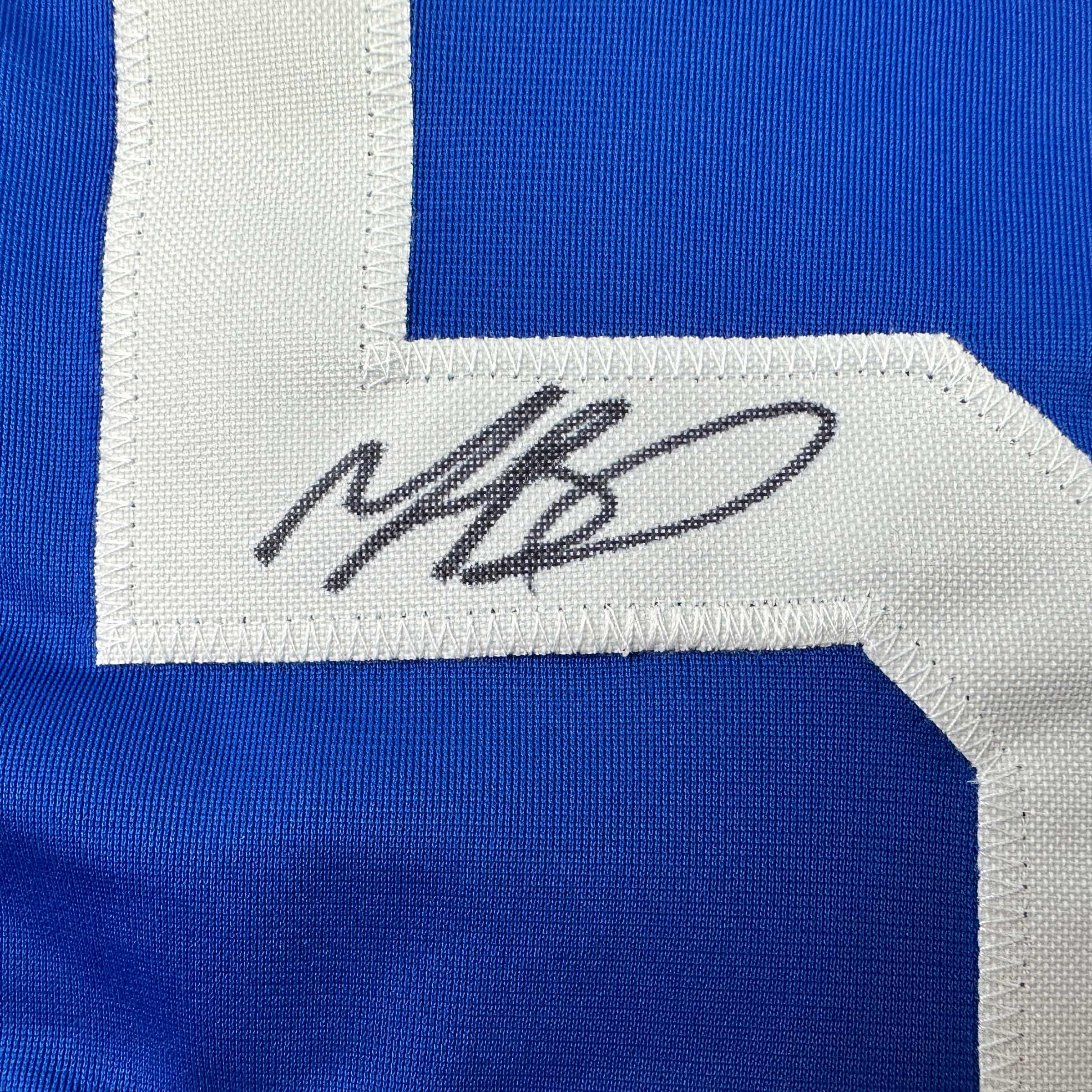 Autographed/Signed Mookie Betts Los Angeles LA Blue Baseball Jersey JSA COA - Image 3