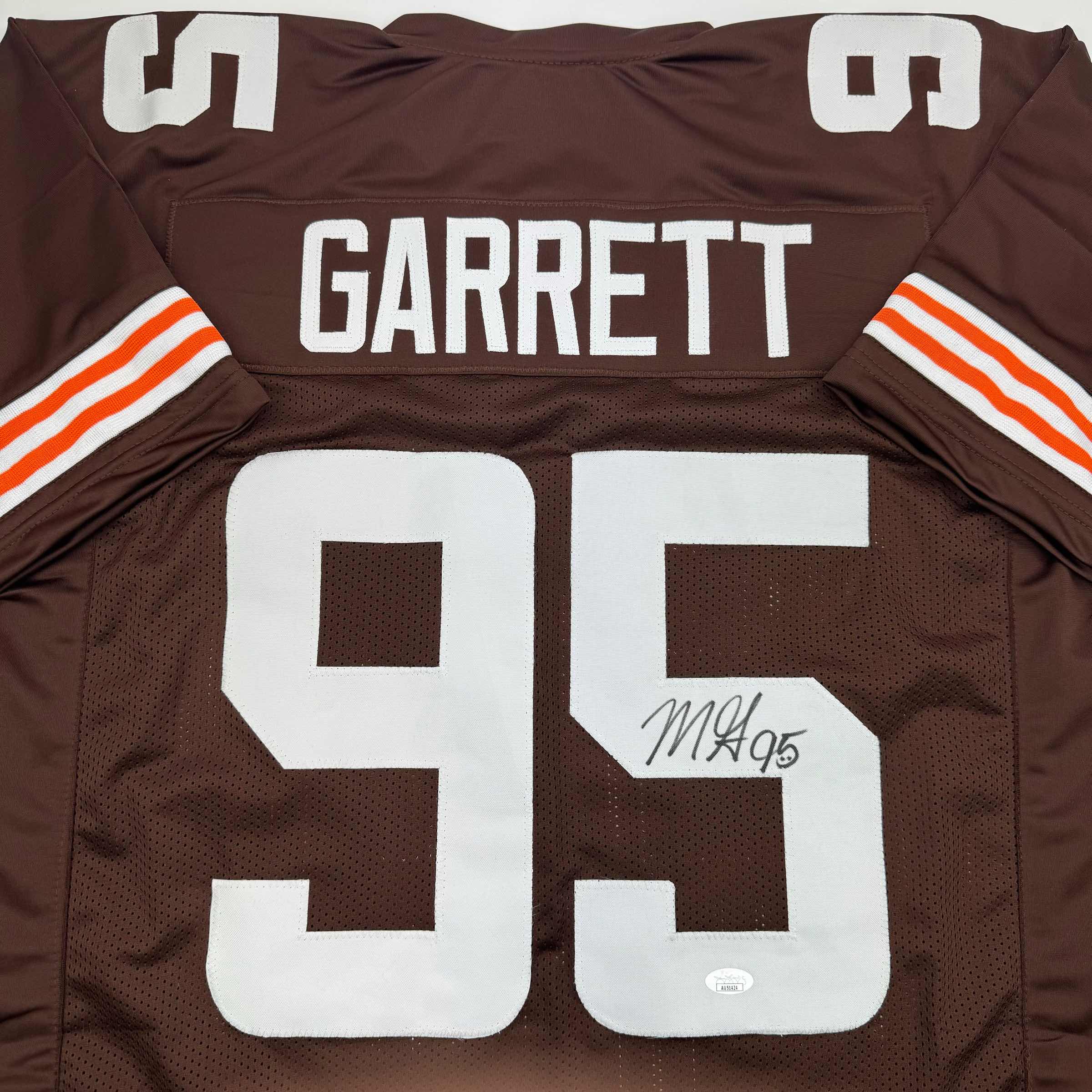 Autographed/Signed Myles Garrett Cleveland Brown Football Jersey JSA COA - Image 2