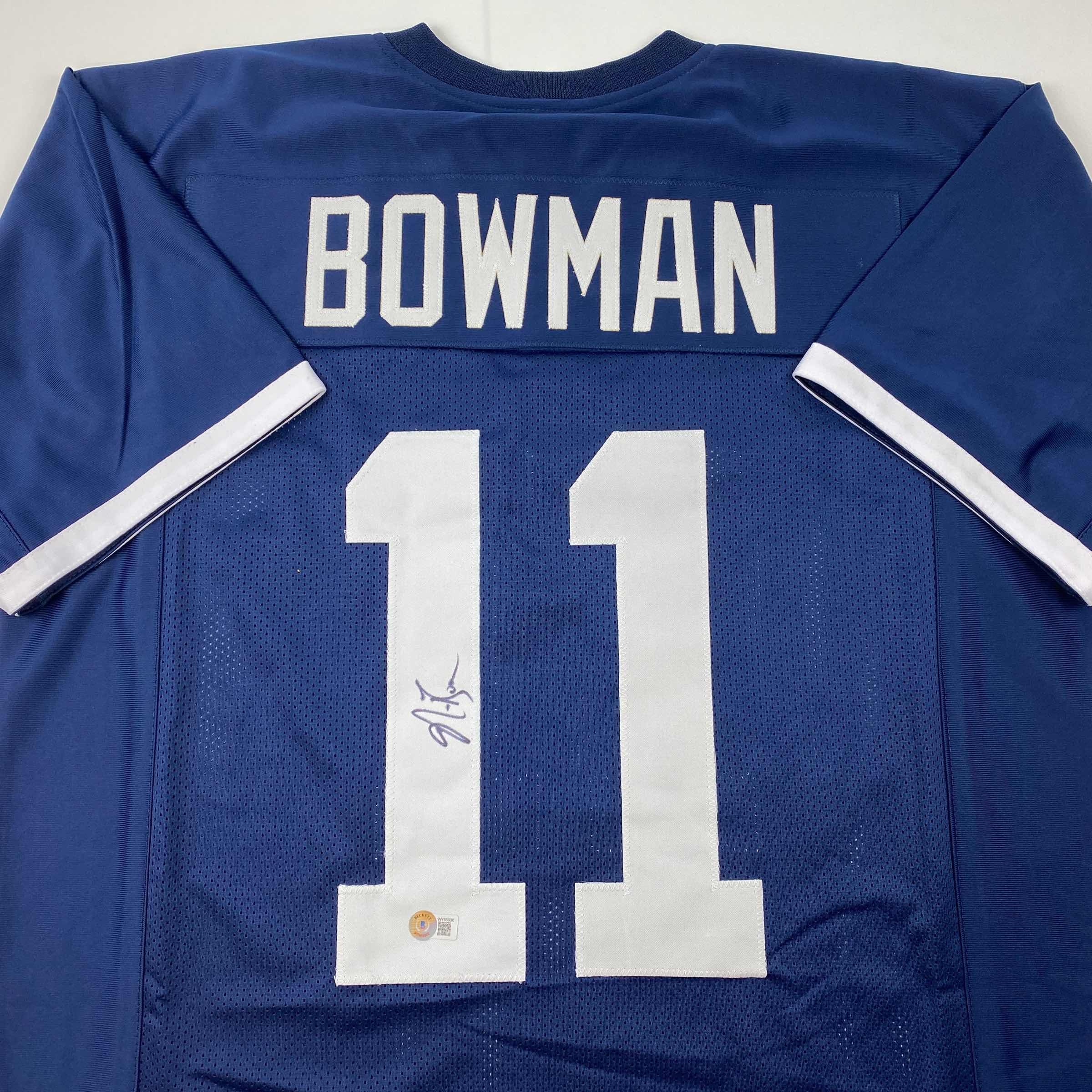 Autographed/Signed NaVorro Bowman Penn State Blue College Football Jersey Beckett BAS COA - Image 2