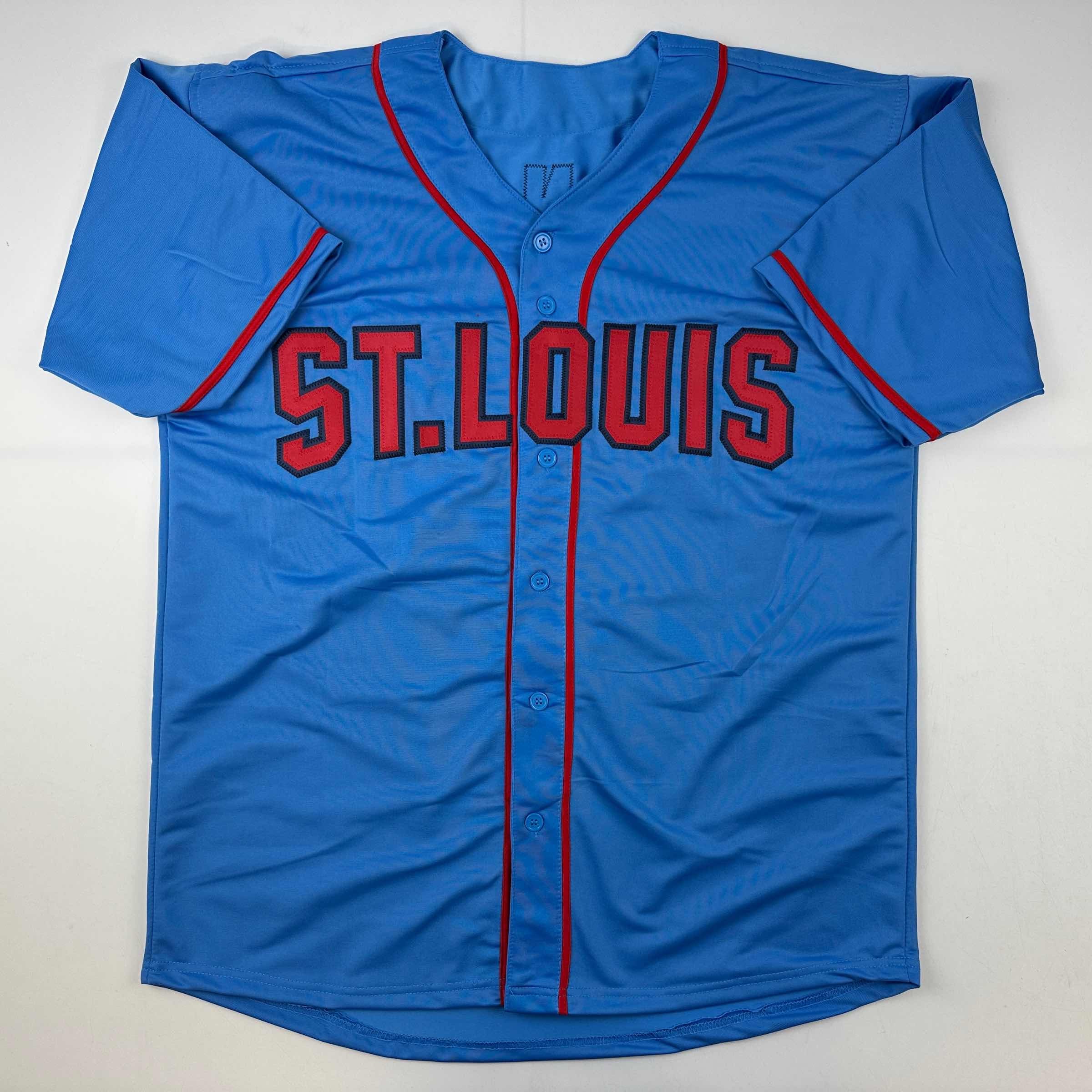 Autographed/Signed Nolan Arenado St. Louis Blue Baseball Jersey JSA COA - Image 4