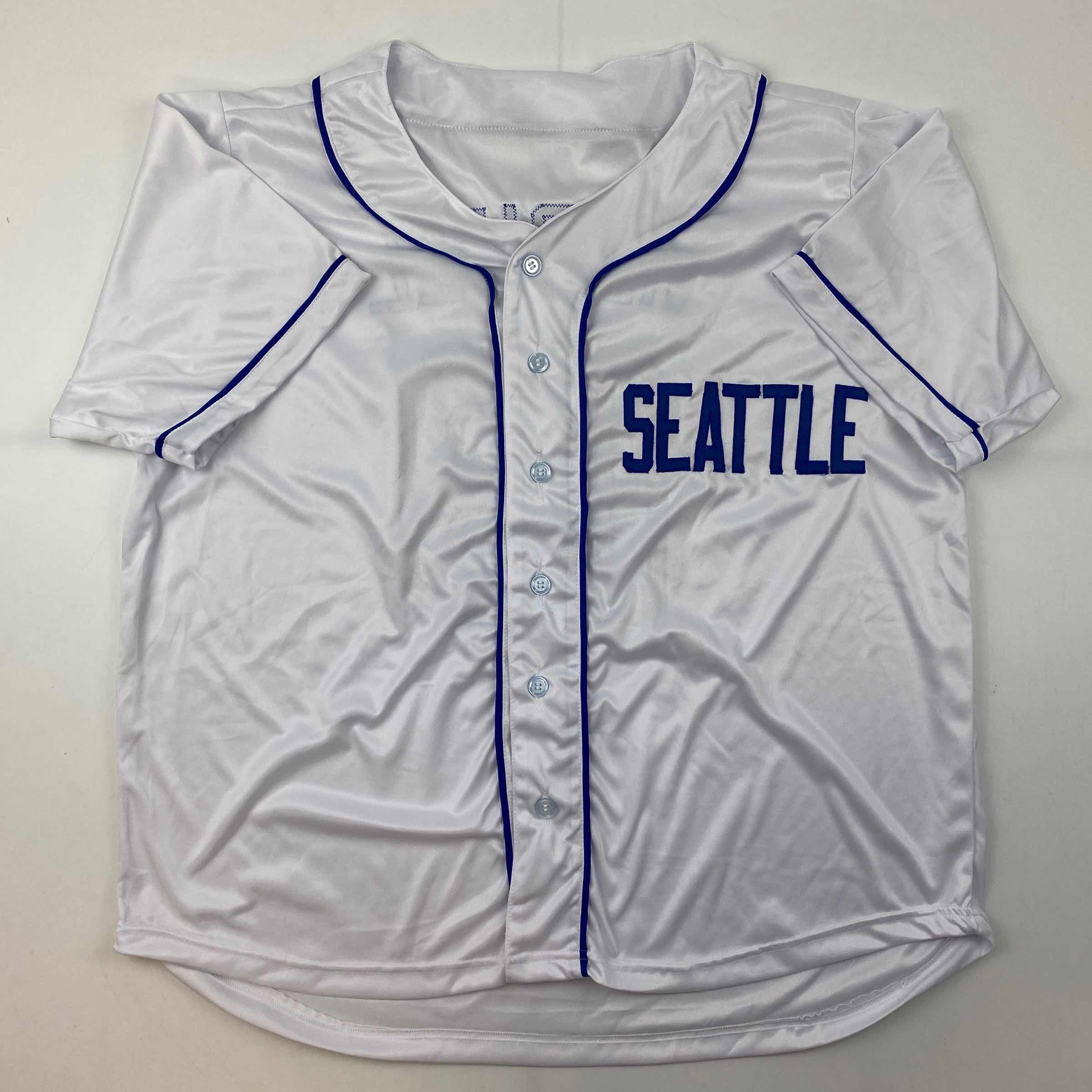 Autographed/Signed Omar Vizquel Seattle White Baseball Jersey JSA COA - Image 4