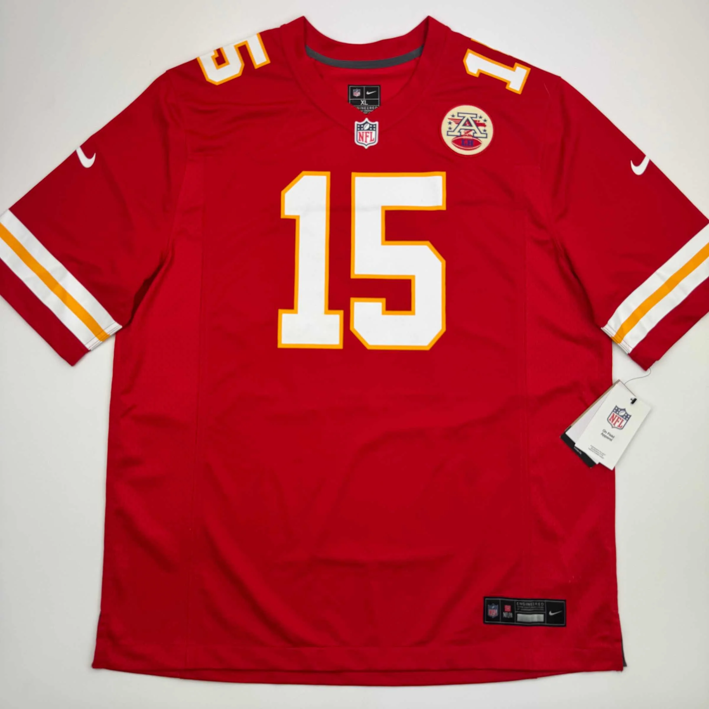 Autographed/Signed Patrick Mahomes Kansas City Chiefs Red Authentic Nike Football Jersey Fanatics COA - Image 4