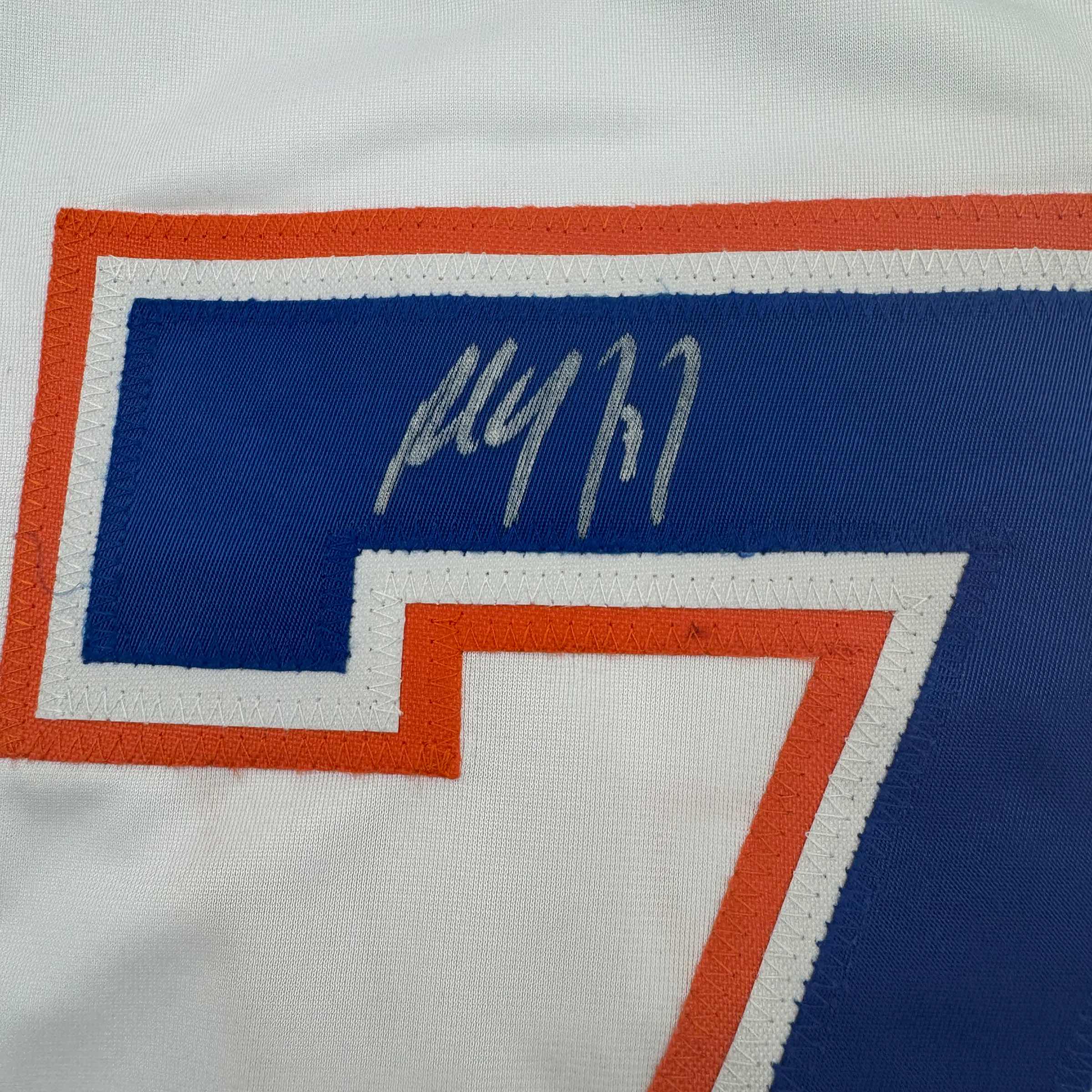 Autographed/Signed Paul Coffey Edmonton White Hockey Jersey JSA COA - Image 3