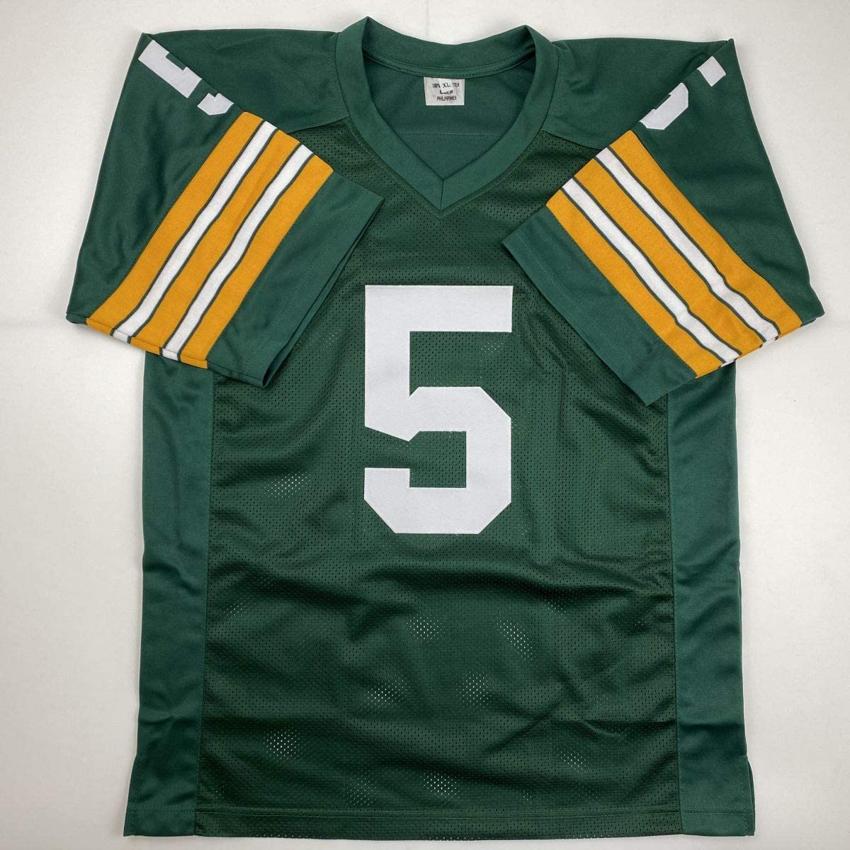 Autographed/Signed Paul Hornung HOF 86 Green Bay Green Football Jersey JSA COA - Image 4