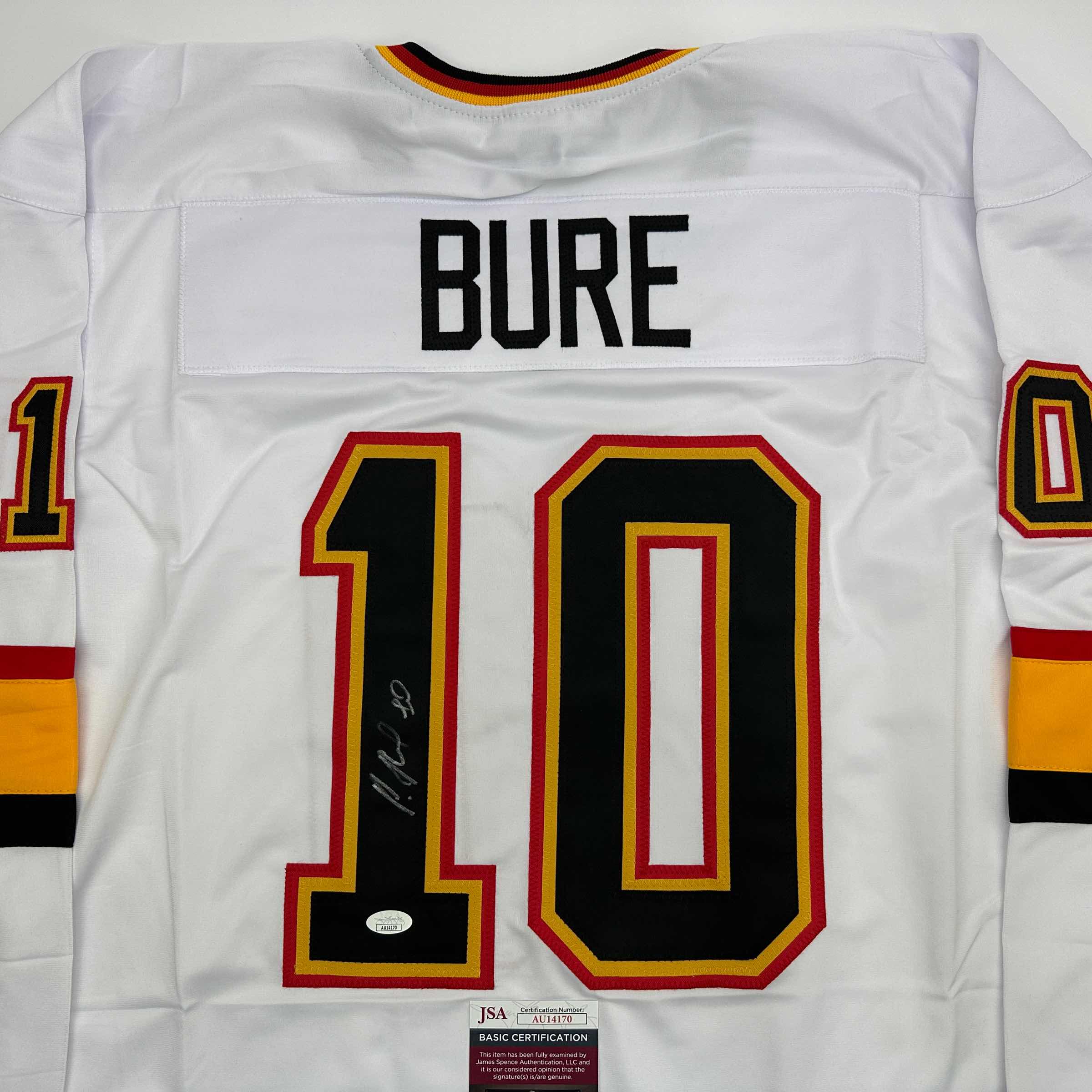 Autographed/Signed Pavel Bure Vancouver White Hockey Jersey JSA COA - Image 2