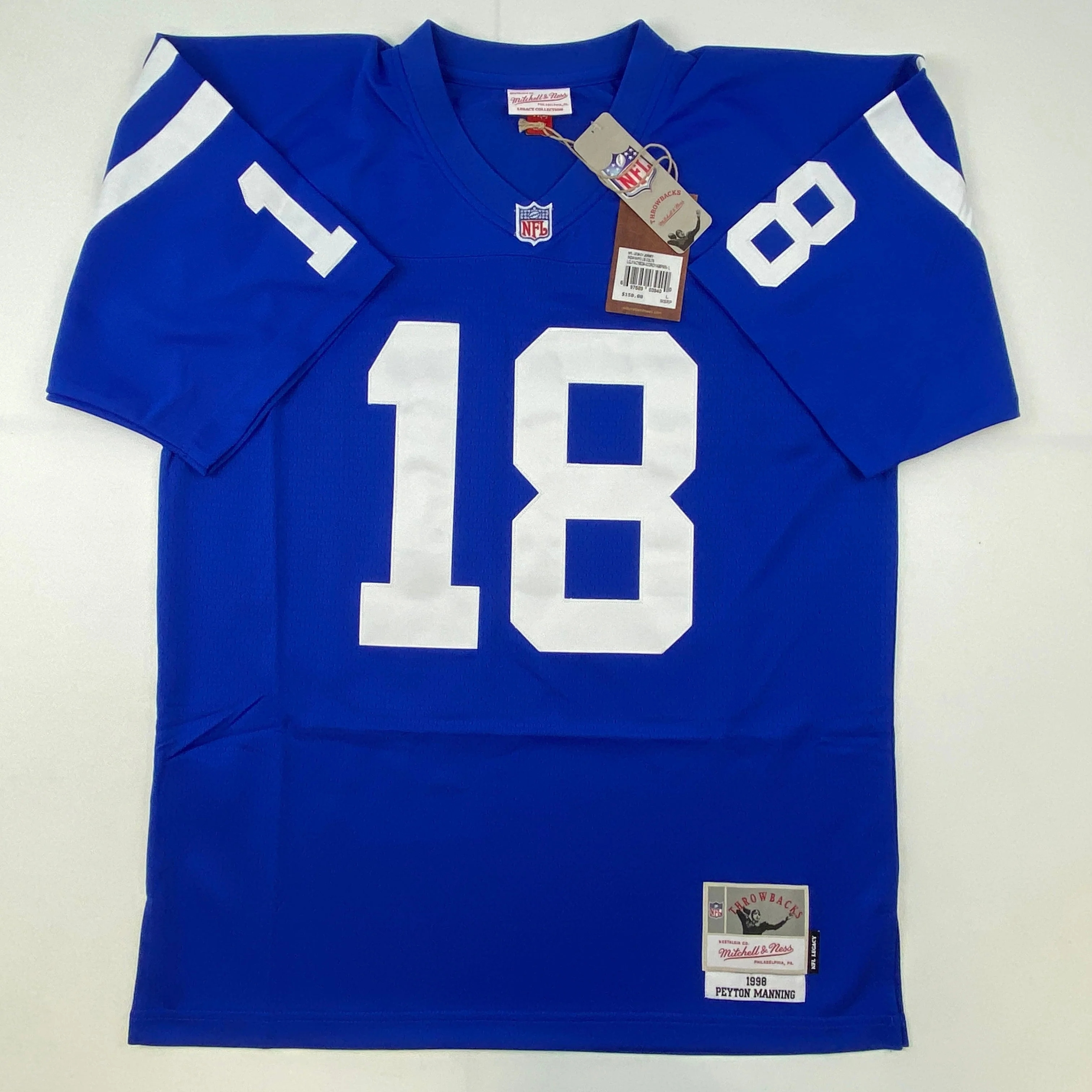 Autographed/Signed Peyton Manning Indianapolis Colts Authentic Blue Football Jersey Fanatics COA - Image 4