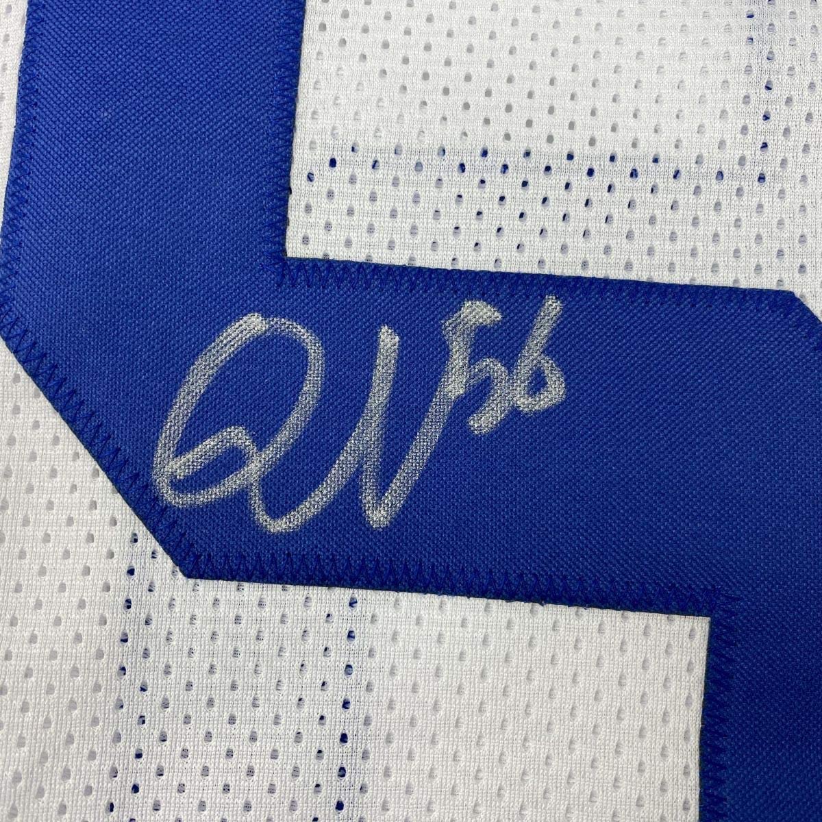 Autographed/Signed Quenton Nelson Indianapolis White Football Jersey JSA COA - Image 3