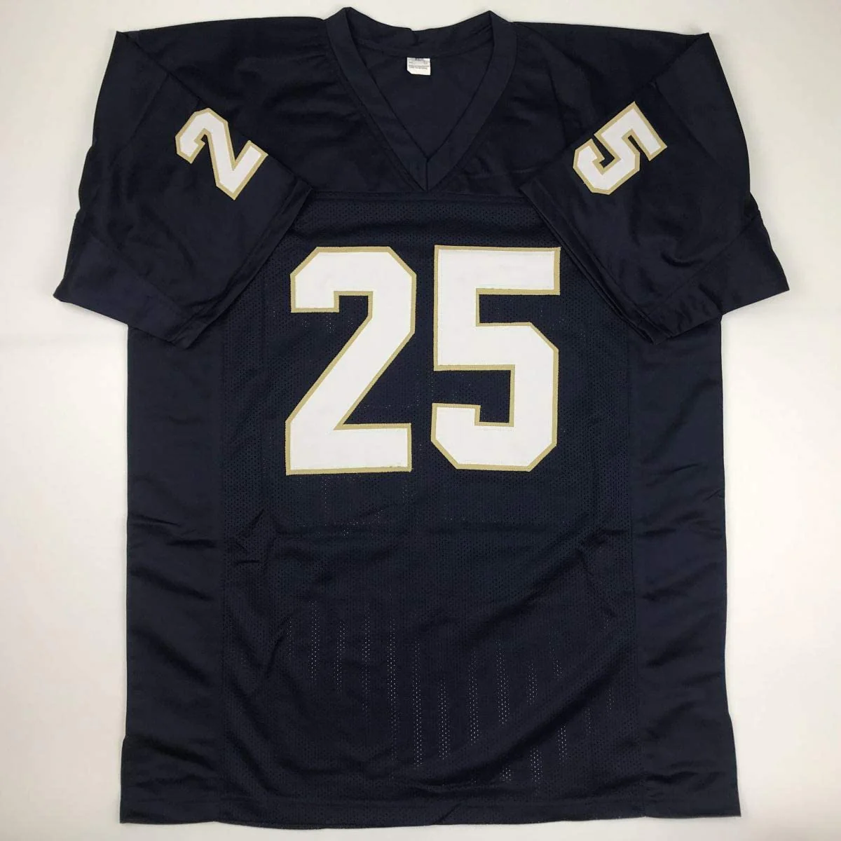Autographed/Signed Raghib Ismail Rocket Notre Dame Blue College Football Jersey JSA COA - Image 4