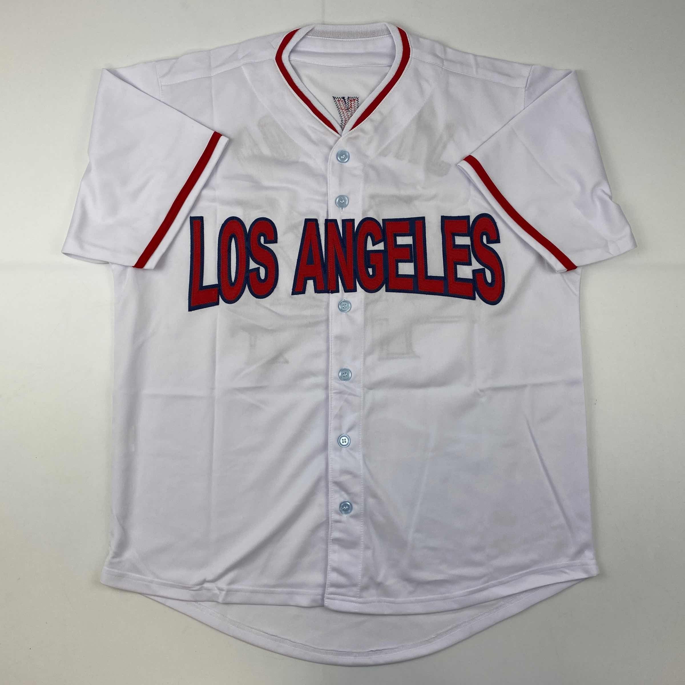 Autographed/Signed Reggie Jackson California Los Angeles White Baseball Jersey JSA COA - Image 4