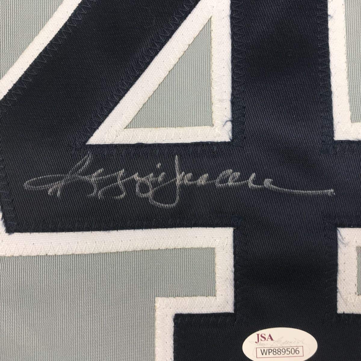 Autographed/Signed Reggie Jackson New York Grey Baseball Jersey JSA COA - Image 3