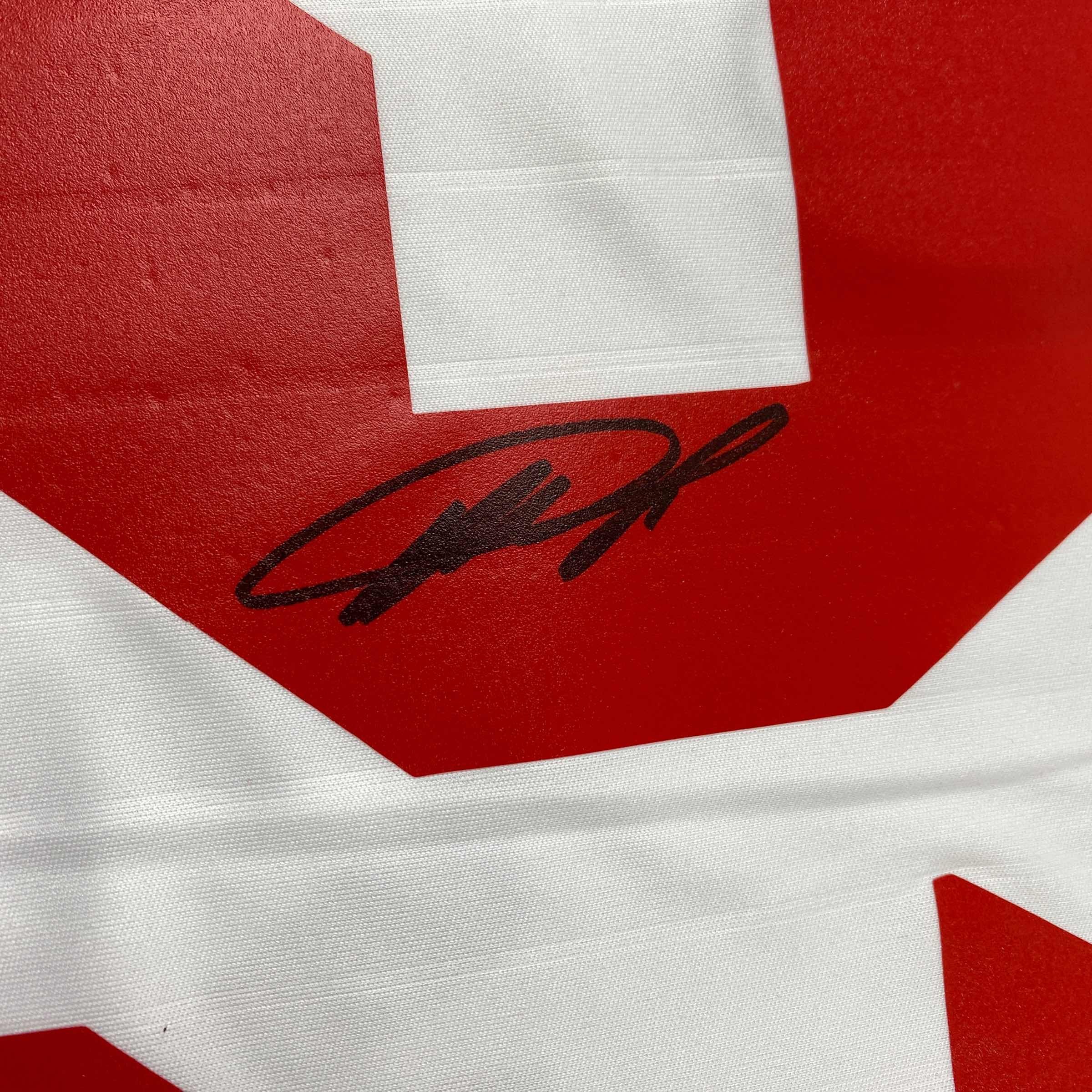 Autographed/Signed Ricardo Kaka AC Milan White Soccer Futbol Jersey Beckett BAS COA - Image 3