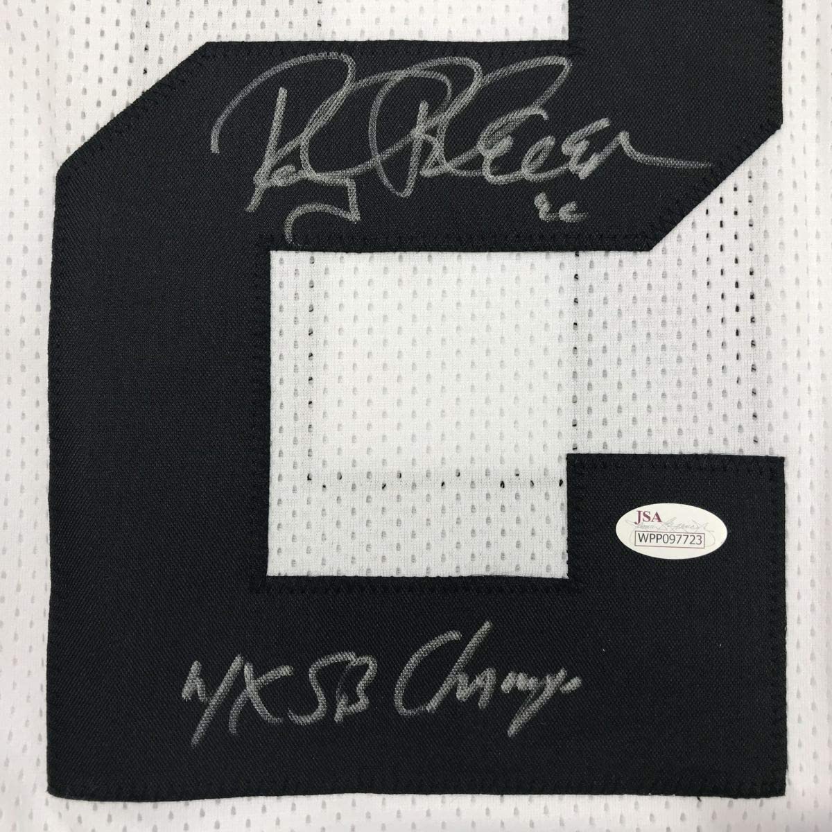 Autographed/Signed Rocky Bleier 4x SB Champ Pittsburgh White Football Jersey JSA COA - Image 3