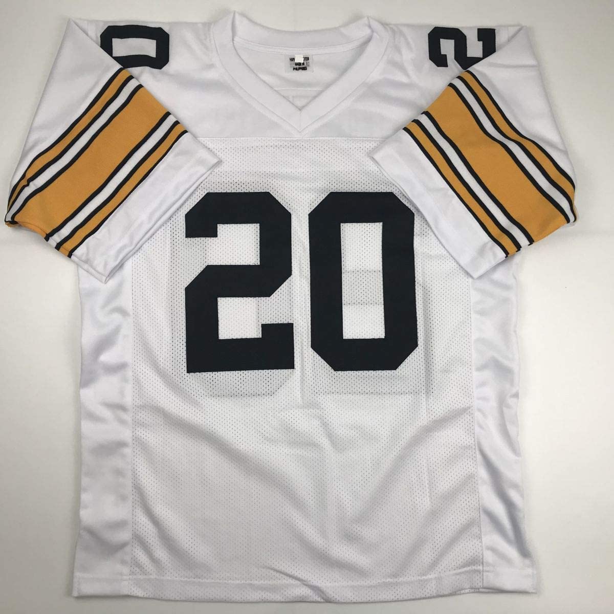 Autographed/Signed Rocky Bleier 4x SB Champ Pittsburgh White Football Jersey JSA COA - Image 4