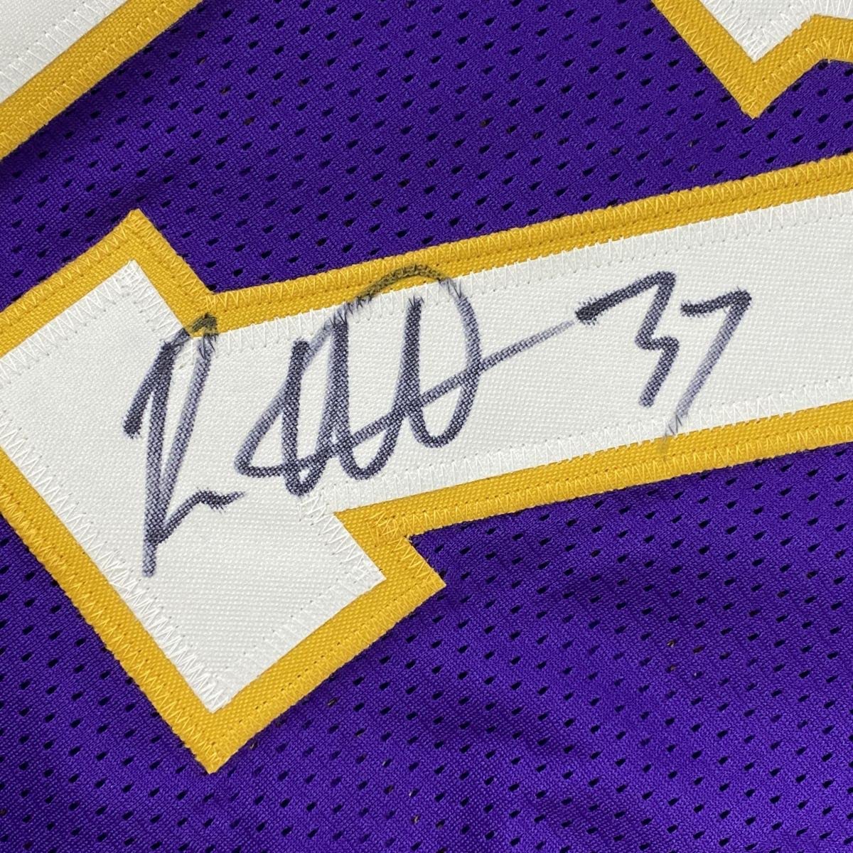 Autographed/Signed Ron Artest Los Angeles LA Purple Basketball Jersey PSA/DNA COA - Image 3