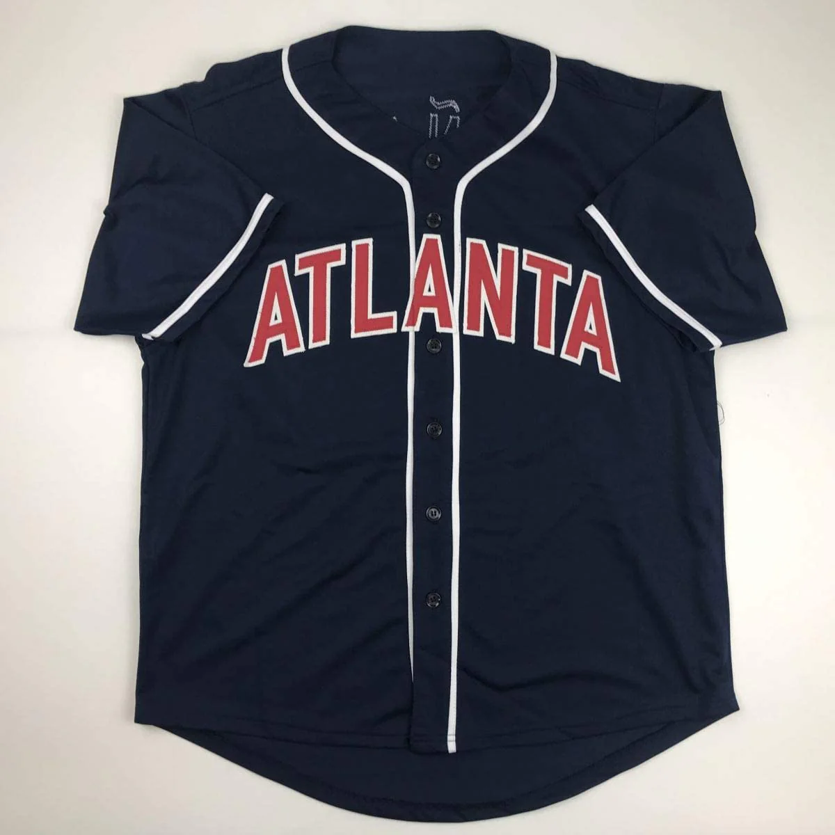 Autographed/Signed Ronald Acuna Jr. Atlanta Blue Baseball Jersey JSA COA - Image 4