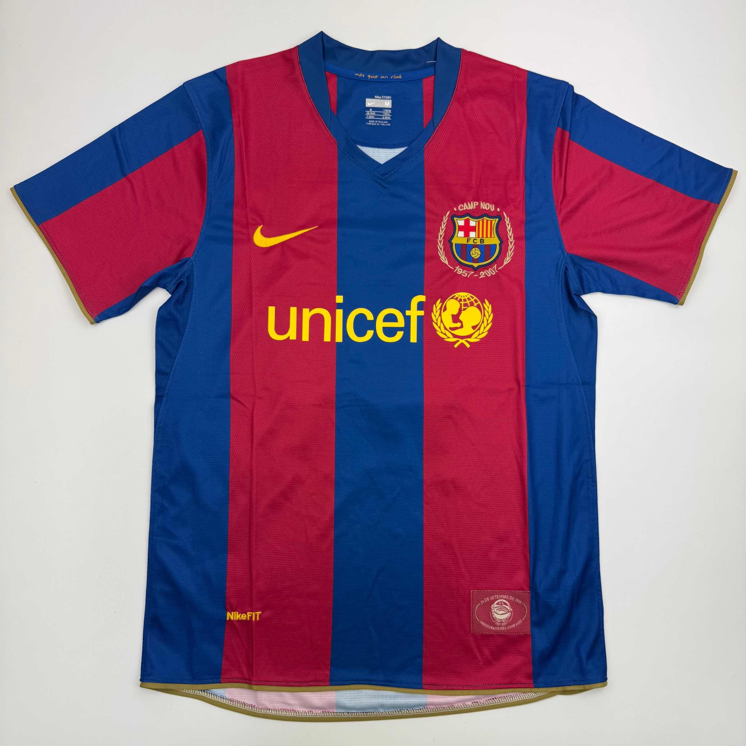 Autographed/Signed Ronaldinho Barcelona Blue/Red Soccer Jersey Beckett BAS COA - Image 4