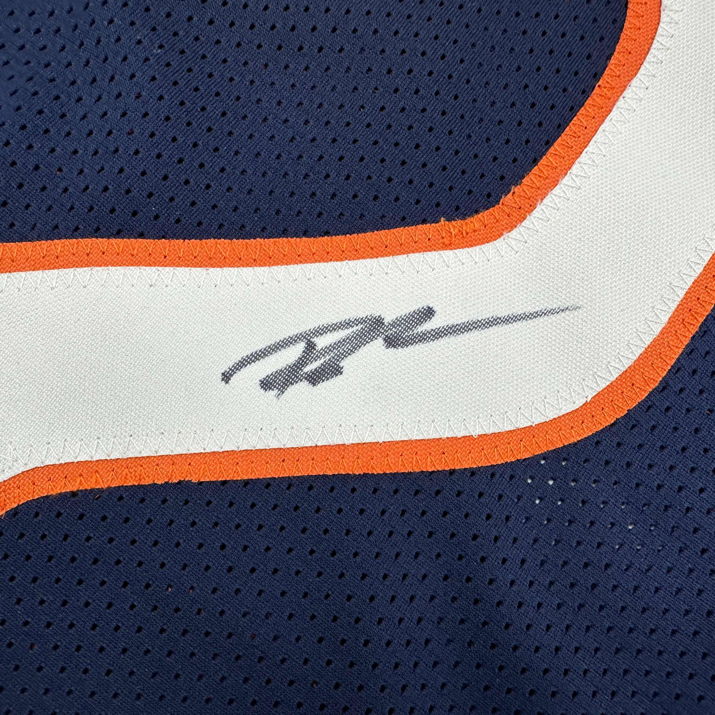Autographed/Signed Roschon Johnson Chicago Blue Football Jersey JSA COA - Image 3